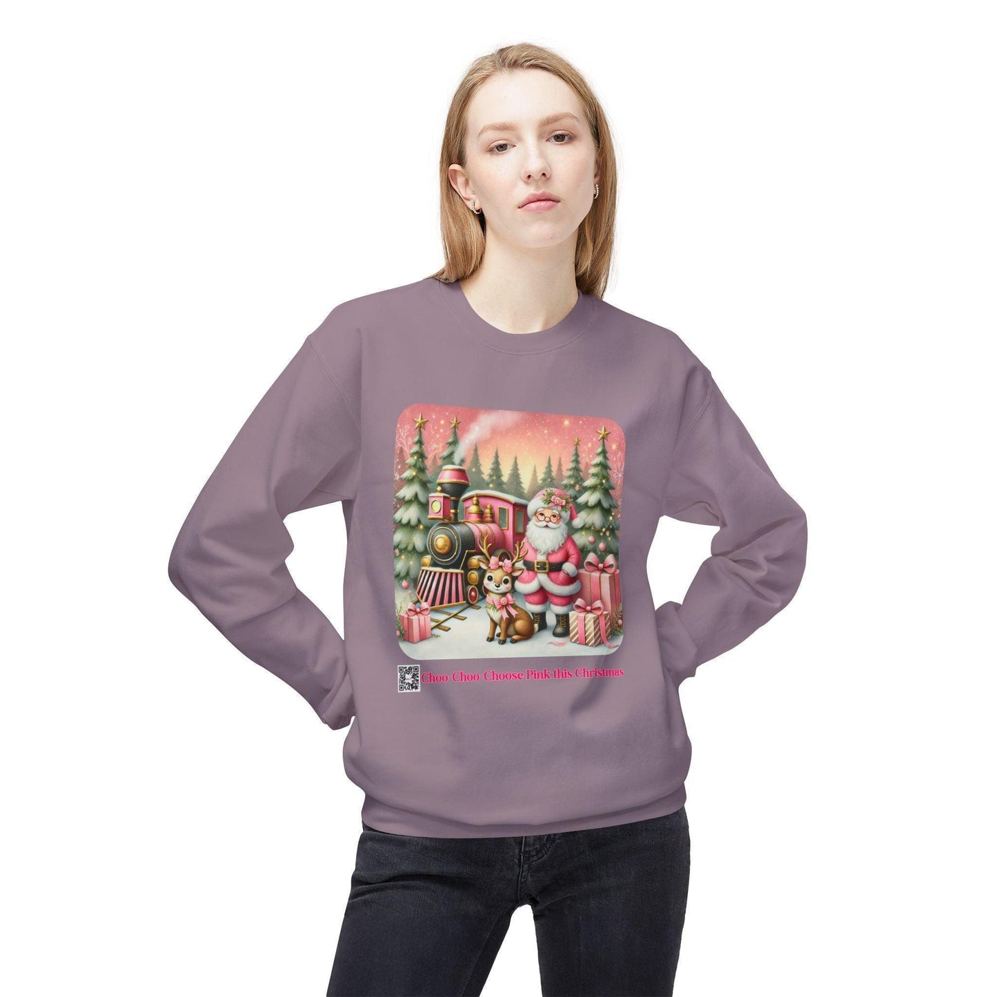 💖 Choo-Choo Choose Pink 🚂 Unisex Fleece Sweatshirt 🎁 - Whippie's