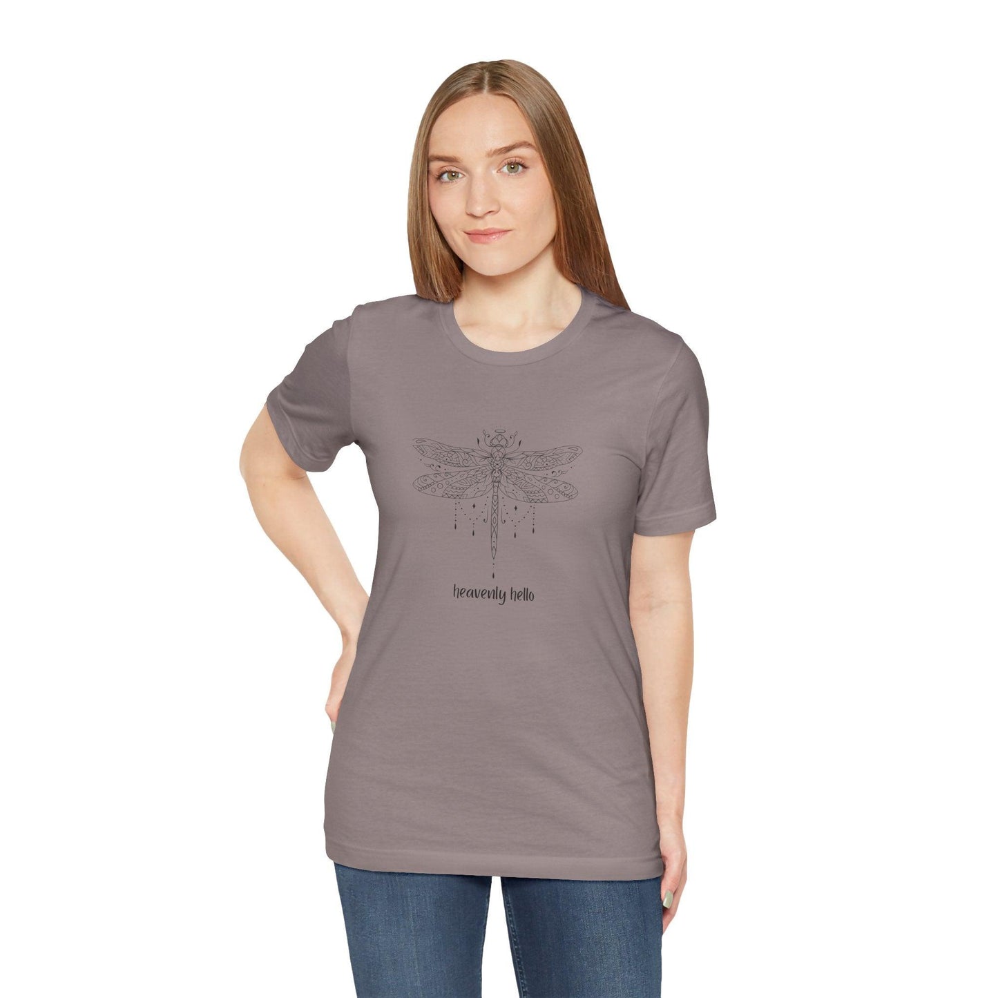 Heavenly Hello Unisex Jersey Tee - 🕊️ Carry a Piece of Heaven Close to Your Heart 🕊️ - Whippie's