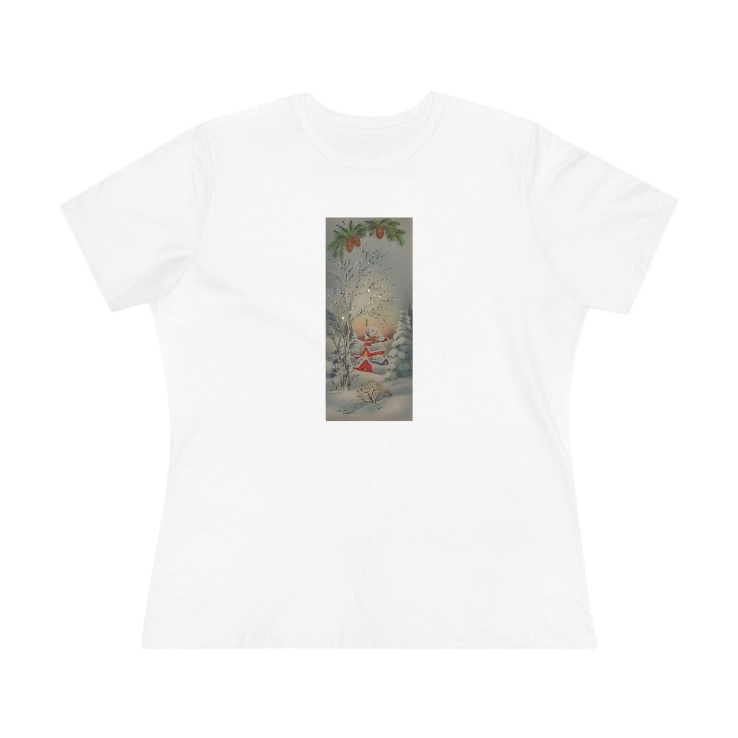Glittery Winter Village Tee - Sparkle This Season! ✨🎄 Women's Softstyle Tee - Whippie's