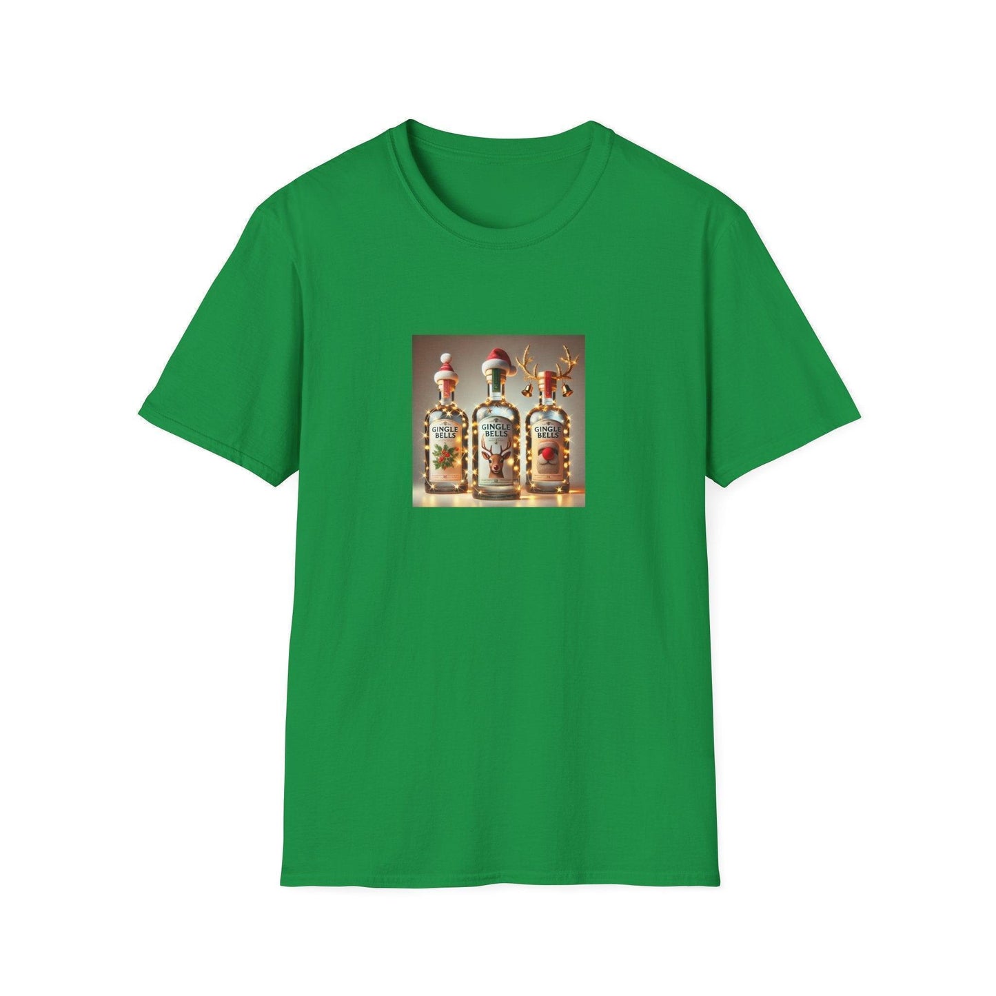 GINgle Bells! 🎄🎅🍸 - Unisex Softstyle T-shirt - Whippie's