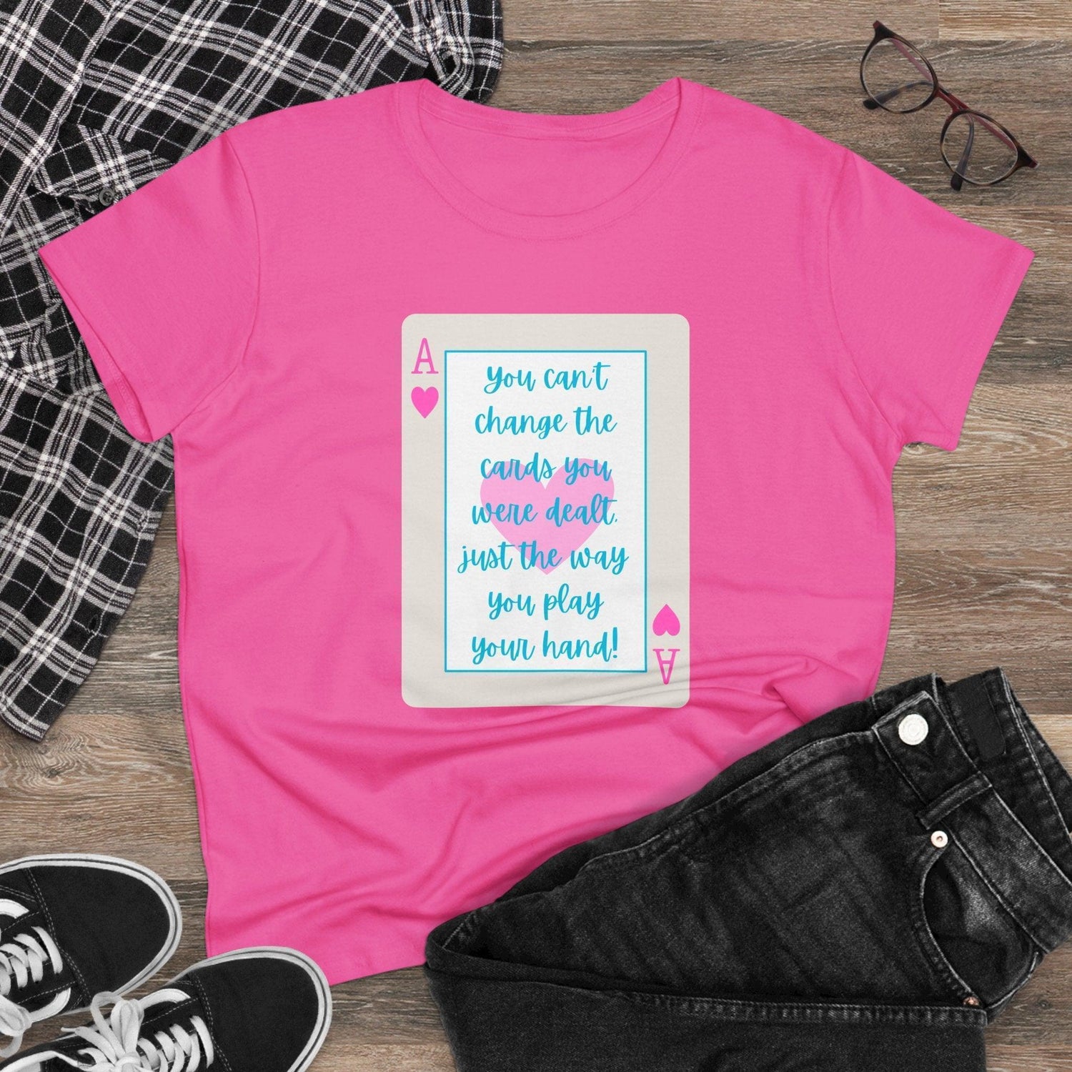 💖 Ace of Hearts 💪 Women's Tee ✨ Play your hand like a queen! 👑 - Whippie's