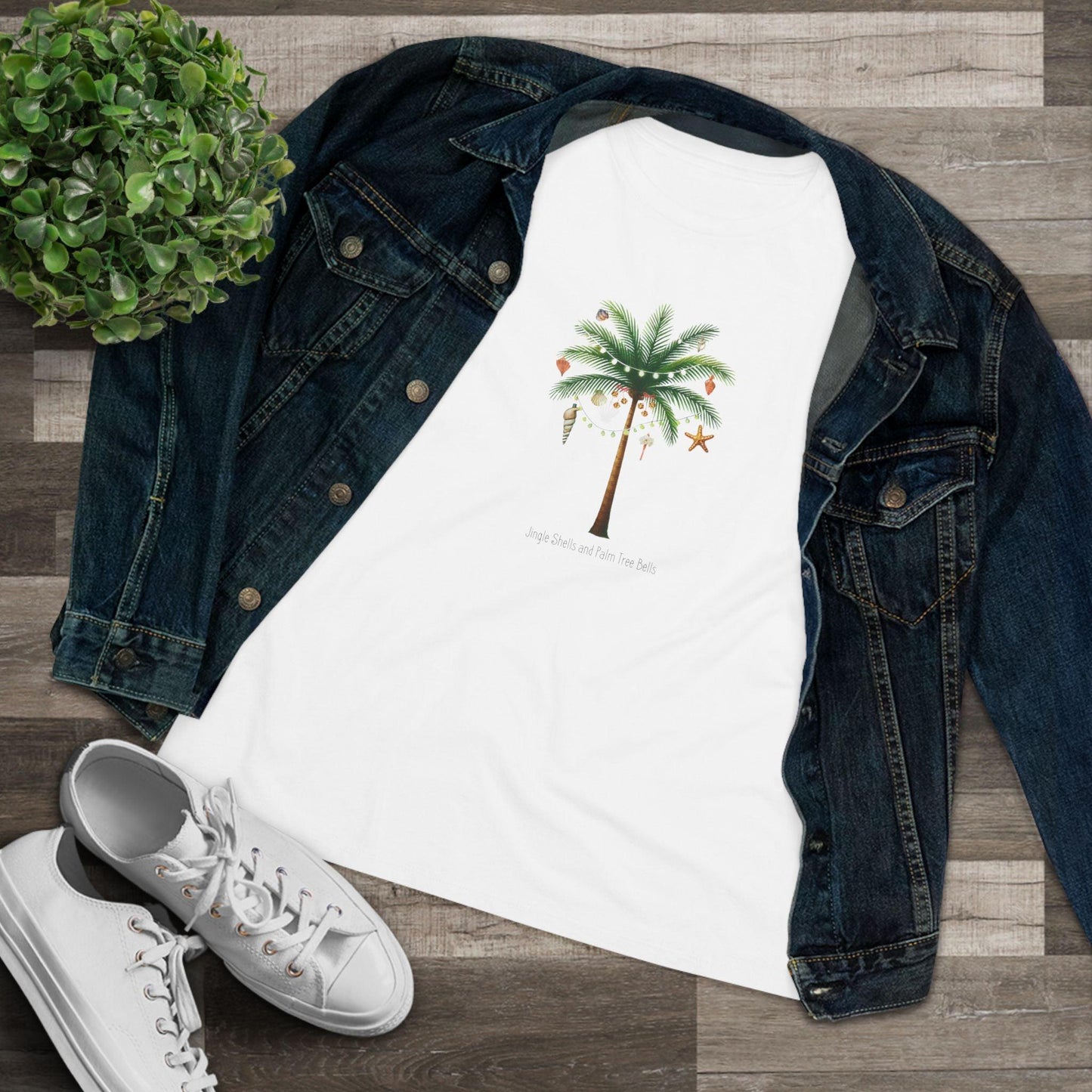 🌴 Jingle Shells & Palm Tree Bells 🐚 Women's Tee ☀️ - Whippie's