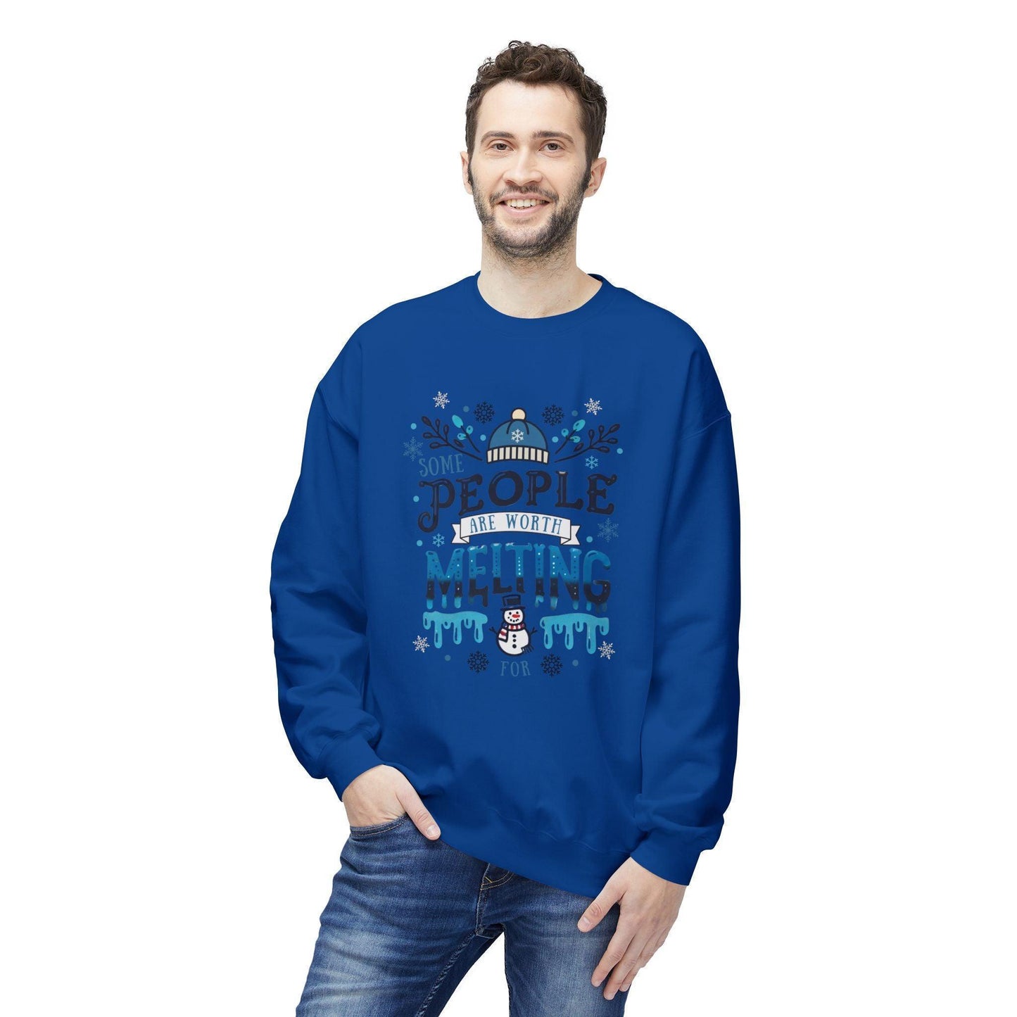 ☃️ Some People are Worth Melting For ❤️ Unisex Fleece Sweatshirt ✨ - Whippie's