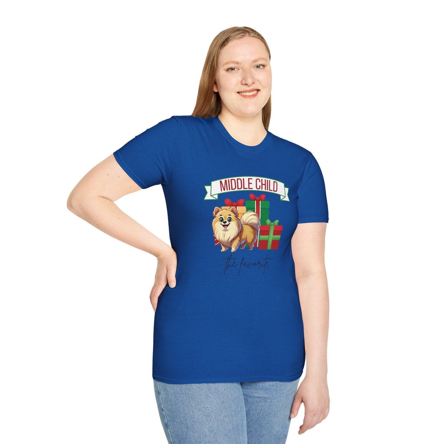 Middle Child, The Favorite 🎁🐶 Pomeranian - Unisex Tee! 🎁👑 - Whippie's