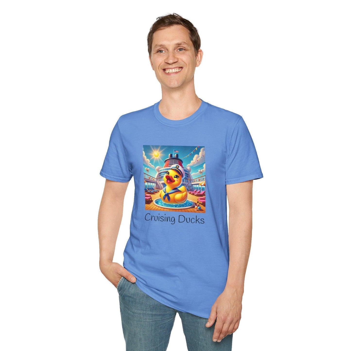 Duck on the Loose! Hilarious Cruise Ship Hide-and-Seek 🛳️ Unisex T-Shirt 🐤 - Whippie's