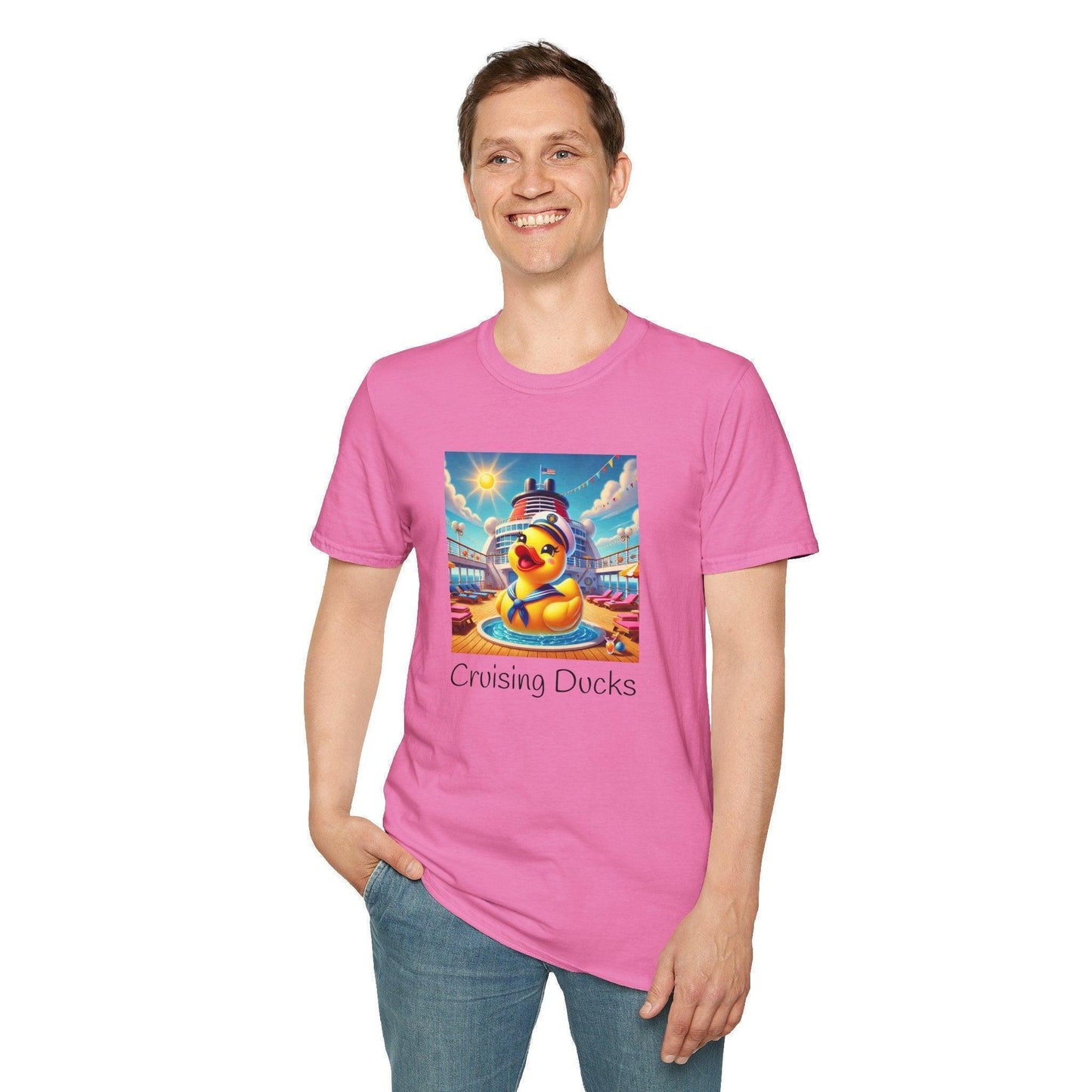 Duck on the Loose! Hilarious Cruise Ship Hide-and-Seek 🛳️ Unisex T-Shirt 🐤 - Whippie's