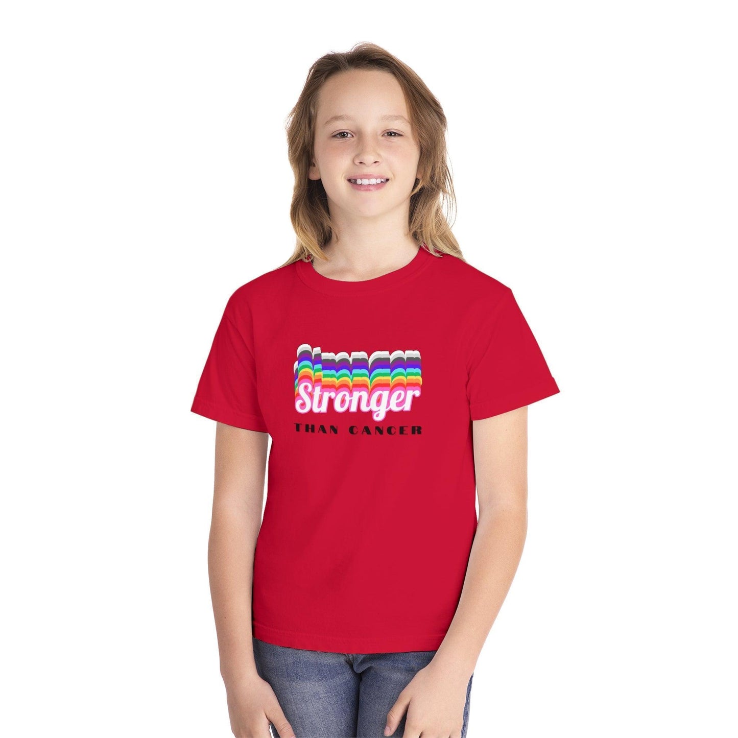 💪 Stronger Than Cancer 🎗️ Youth Midweight Tee ✨ - Whippie's