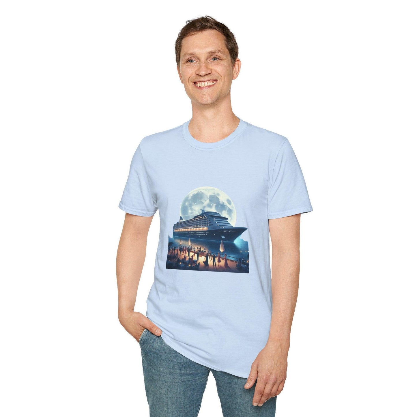 Moonlight Cruise Party 🛳️ Unisex T-Shirt - Dance the Night Away! 🌕 - Whippie's