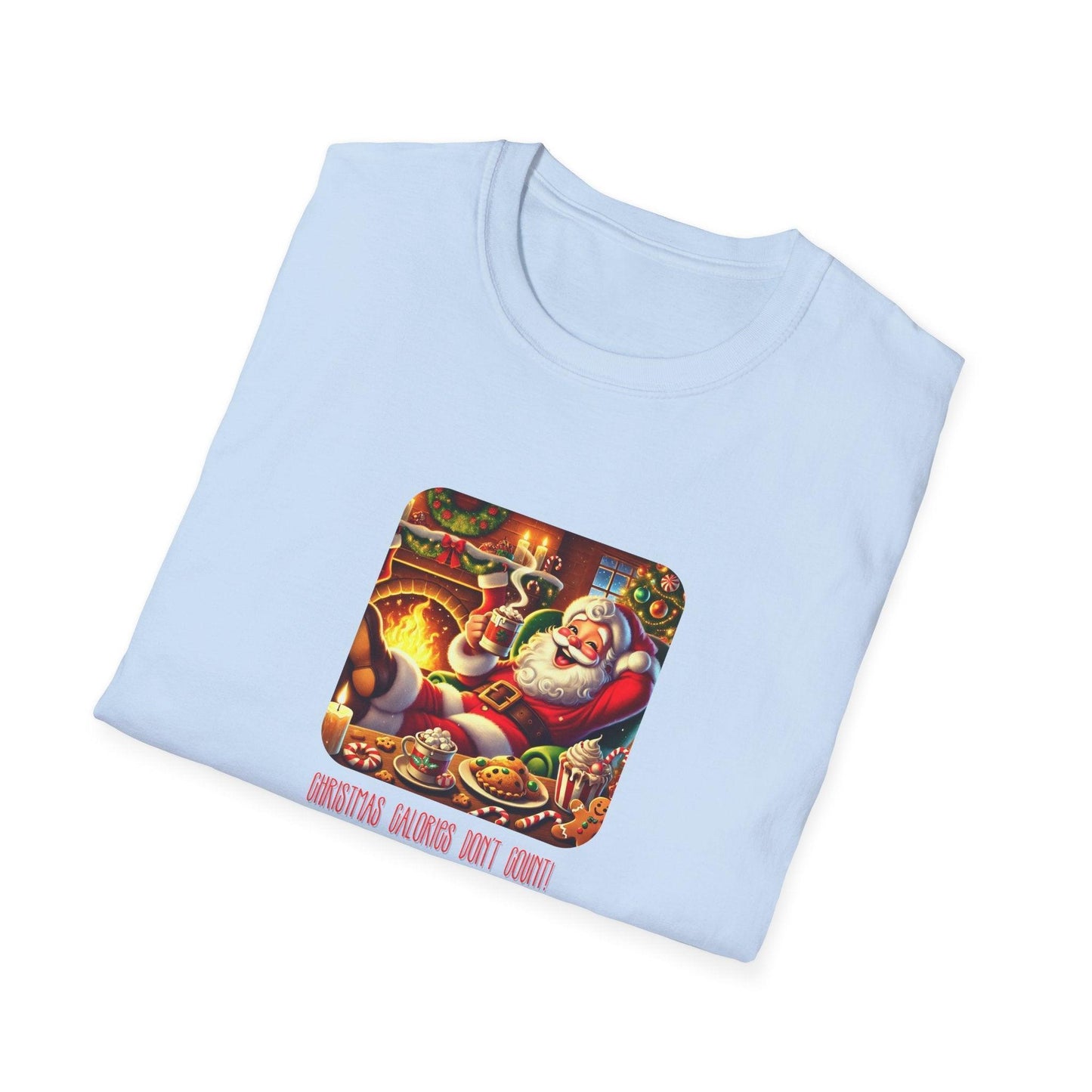 Santa: Christmas Calories Don't Count - Unisex Softstyle T-Shirt - Whippie's