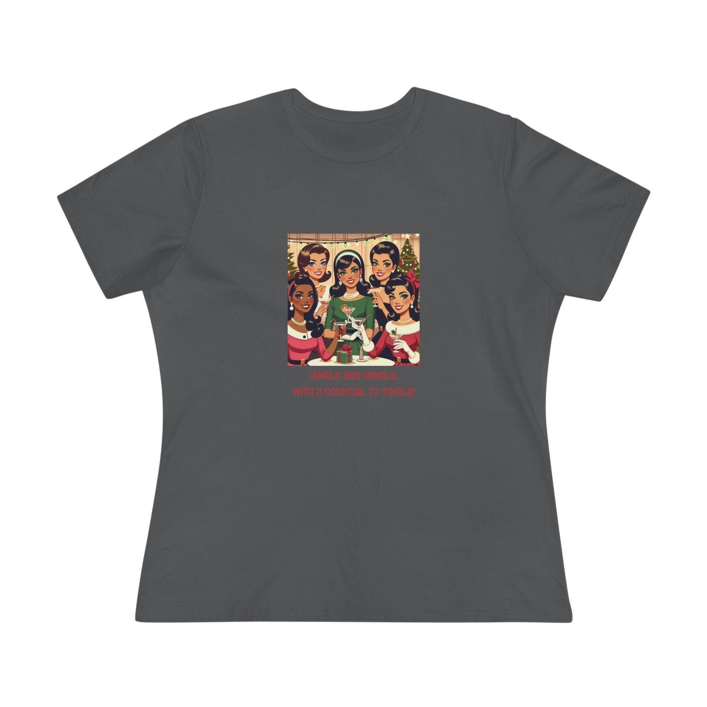Holiday Friends Sipping Cocktails - Women's Softstyle Tee - Whippie's