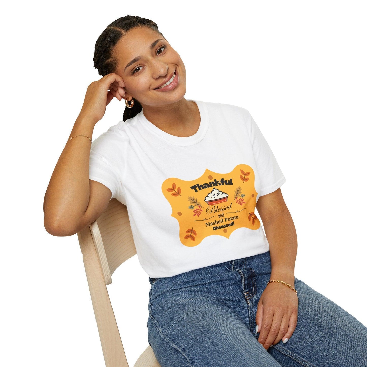 Thankful, Blessed, and Mashed Potato Obsessed - Unisex T-Shirt - Whippie's
