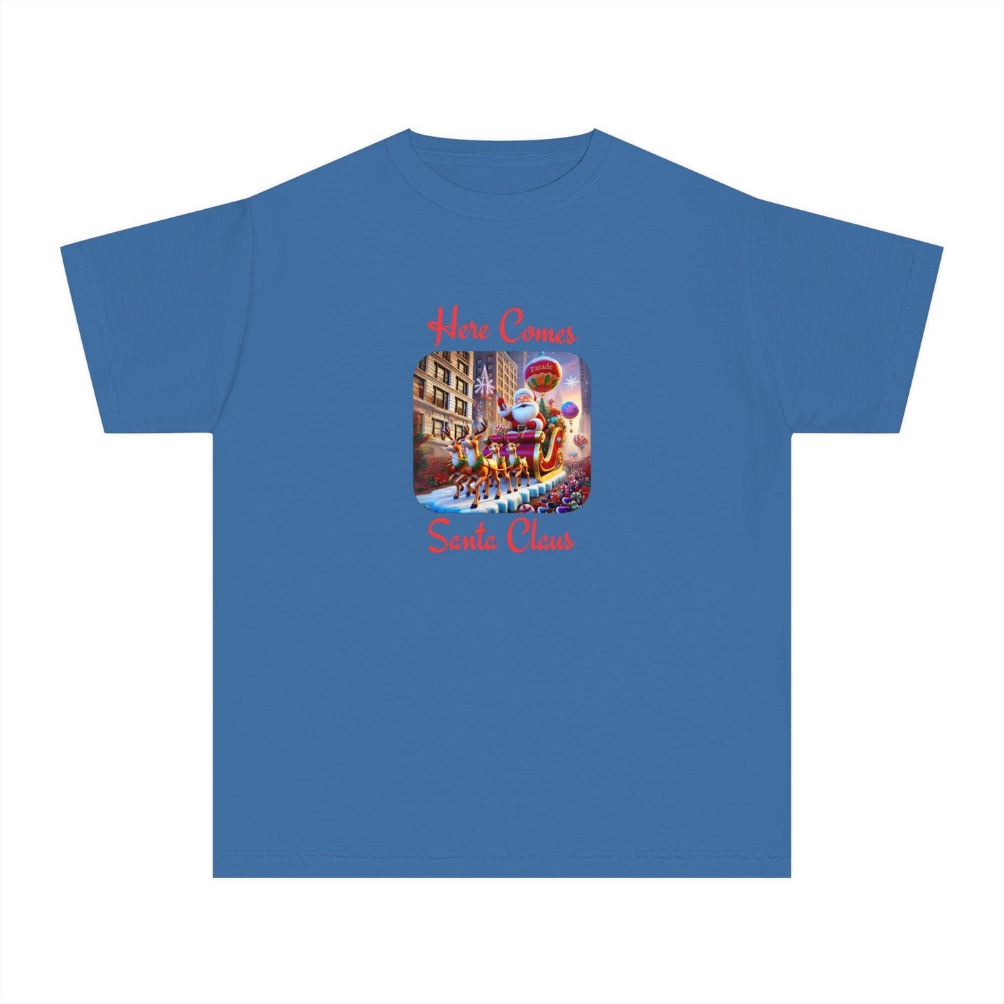 ๐
Here Comes Santa Claus ๐ Youth Midweight Tee โจ - Whippie's