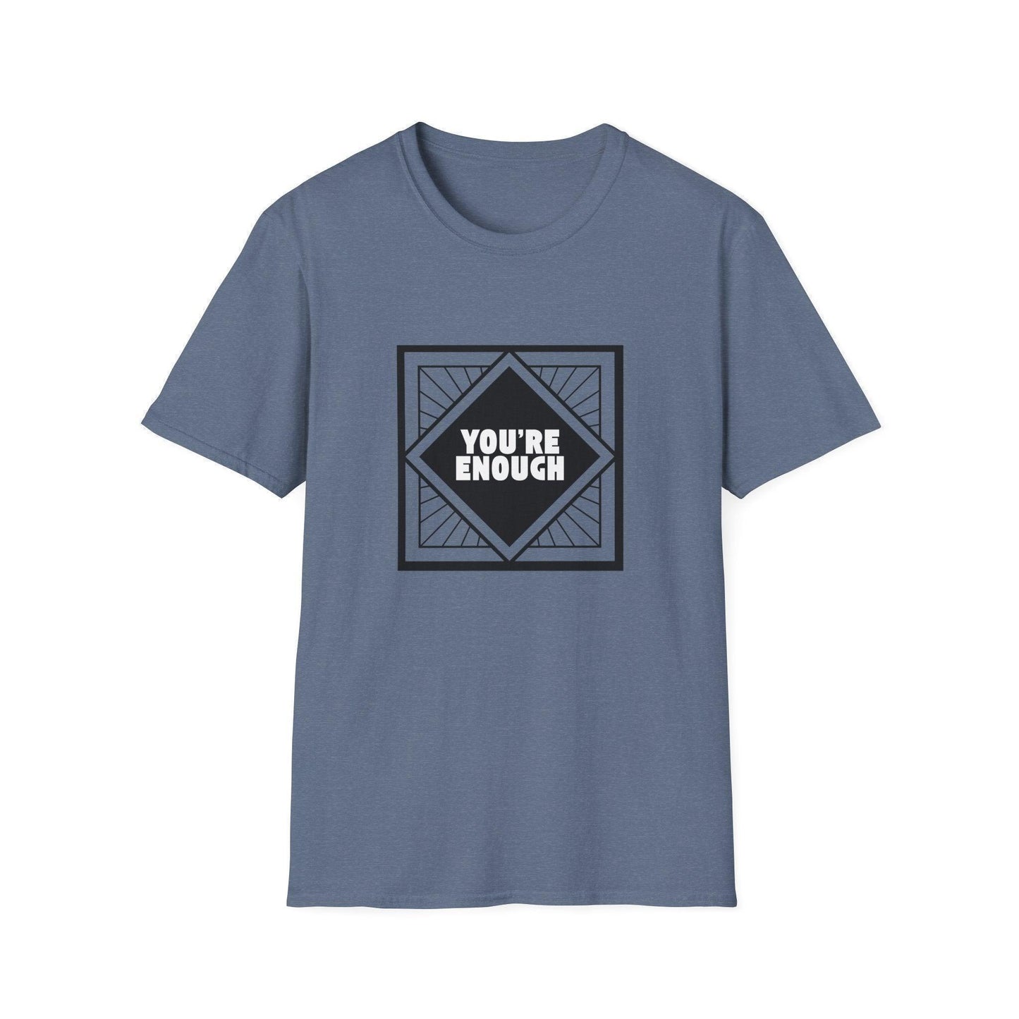 You're Enough - Simple Black Frame - Unisex T-Shirt - Whippie's