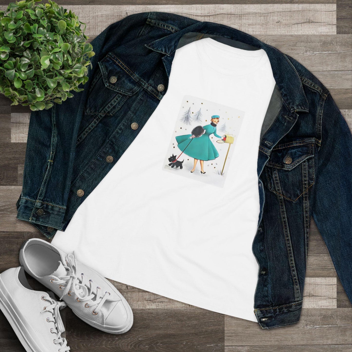 Retro Christmas Mailbox Check - Women's Softstyle Tee - Whippie's