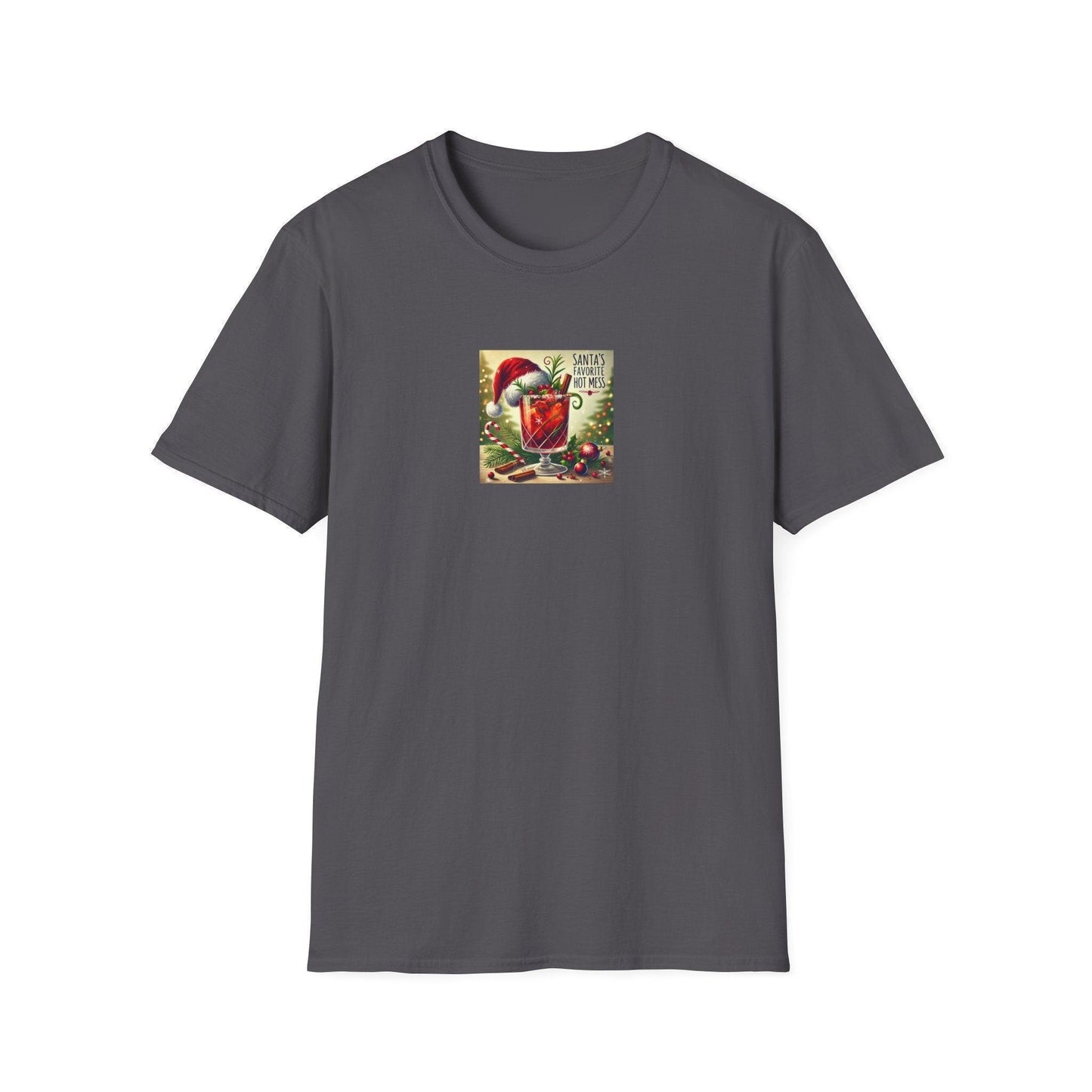 Santa's Favorite Hot Mess 🎅🎄🍹 - Unisex Softstyle T-shirt - Whippie's