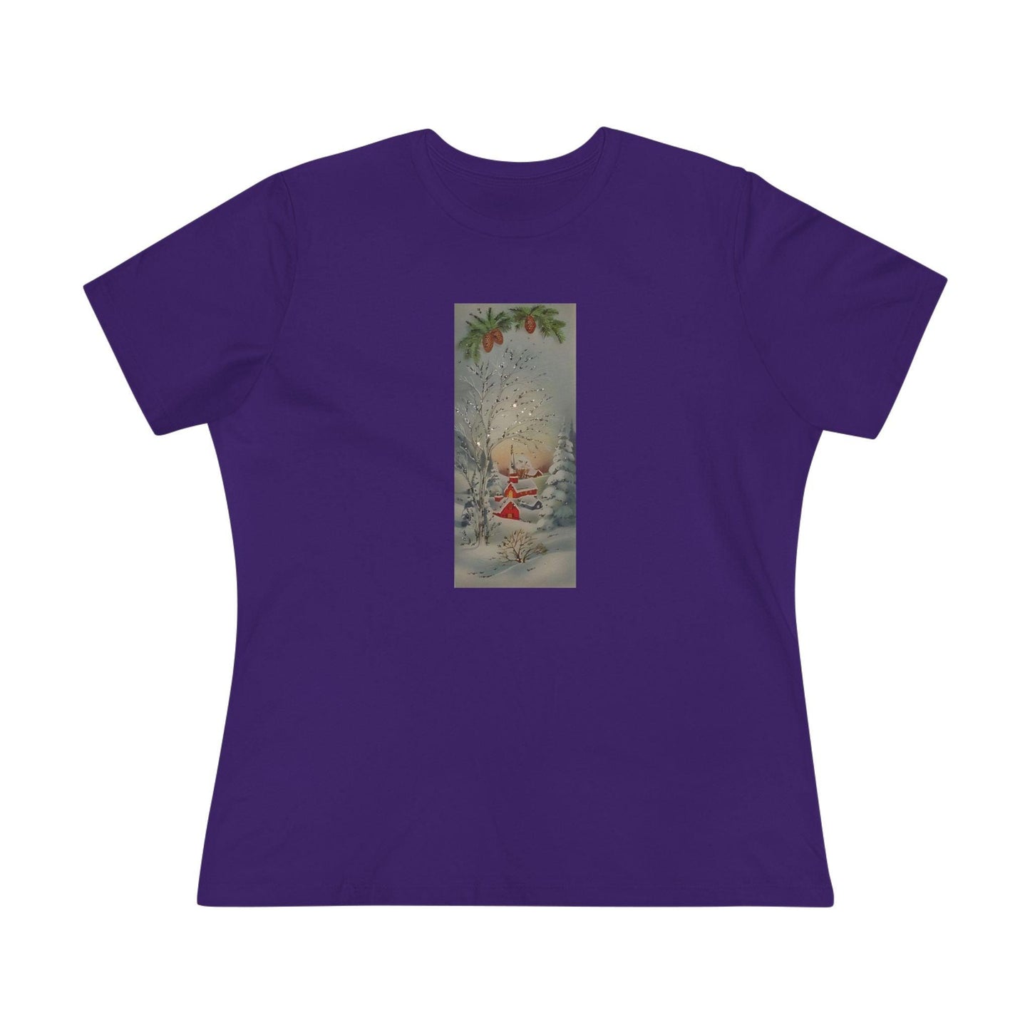 Glittery Winter Village Tee - Sparkle This Season! ✨🎄 Women's Softstyle Tee - Whippie's