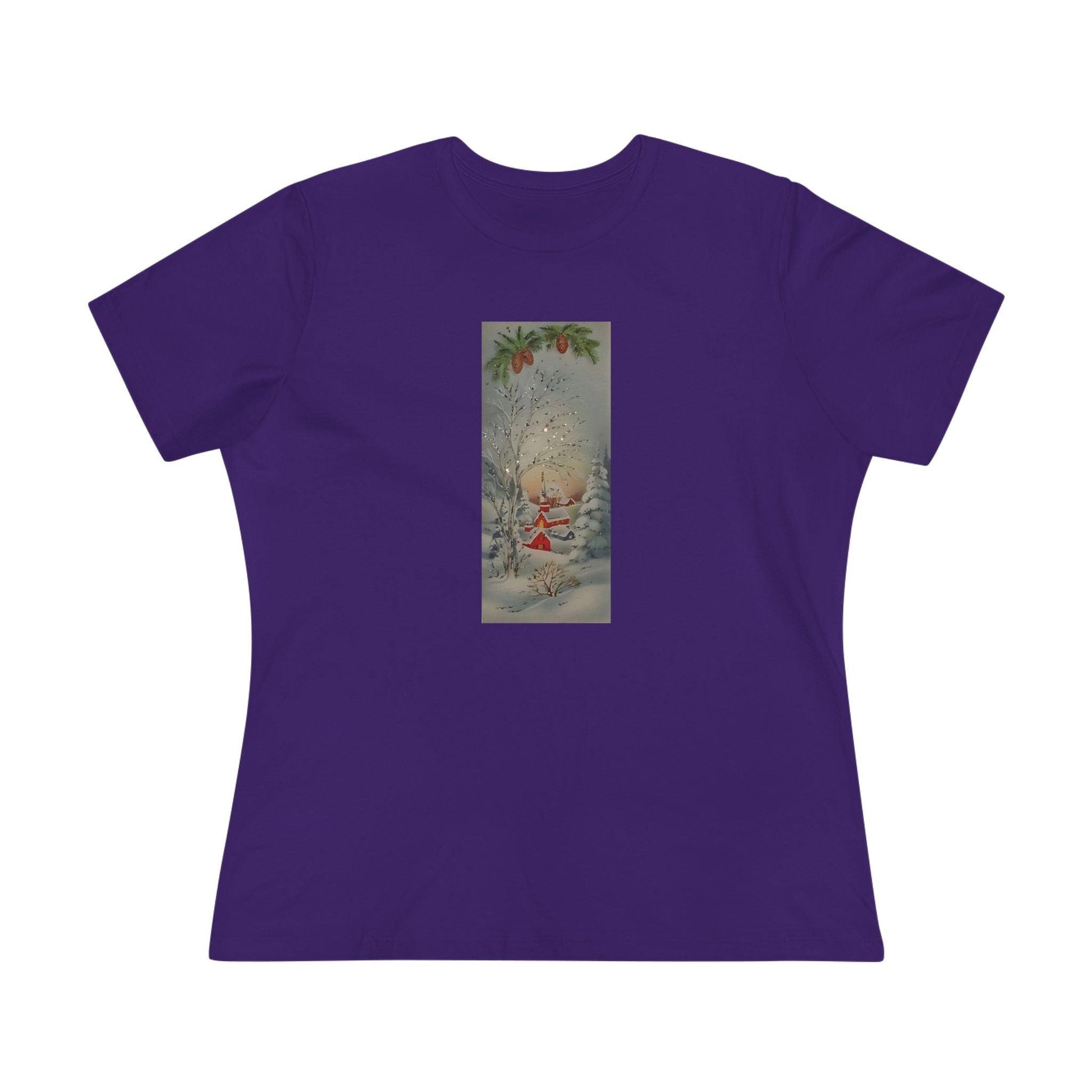 Glittery Winter Village Tee - Sparkle This Season! ✨🎄 Women's Softstyle Tee - Whippie's