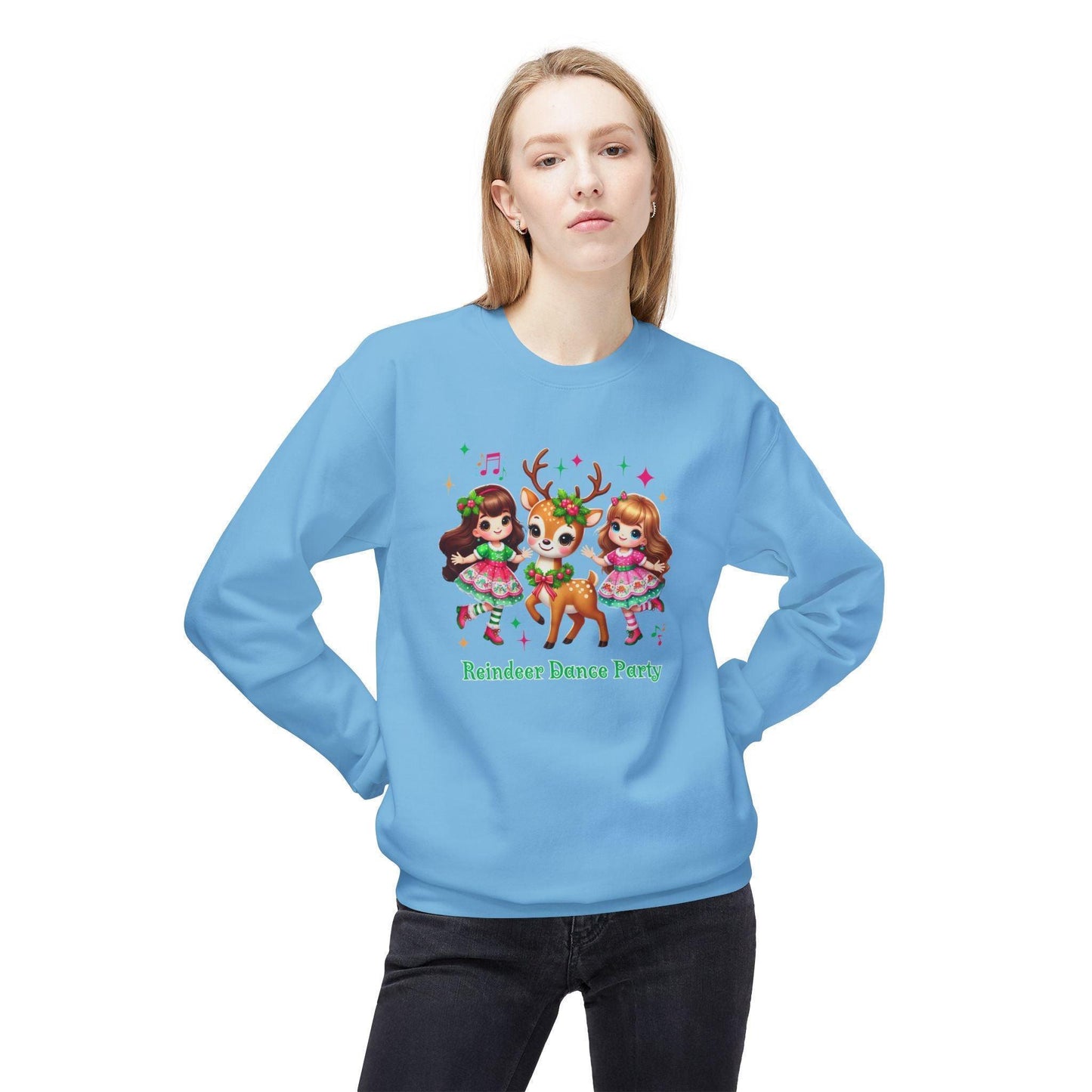 Reindeer Dance Party 🦌 Unisex Fleece Sweatshirt 🎄🎁 - Whippie's
