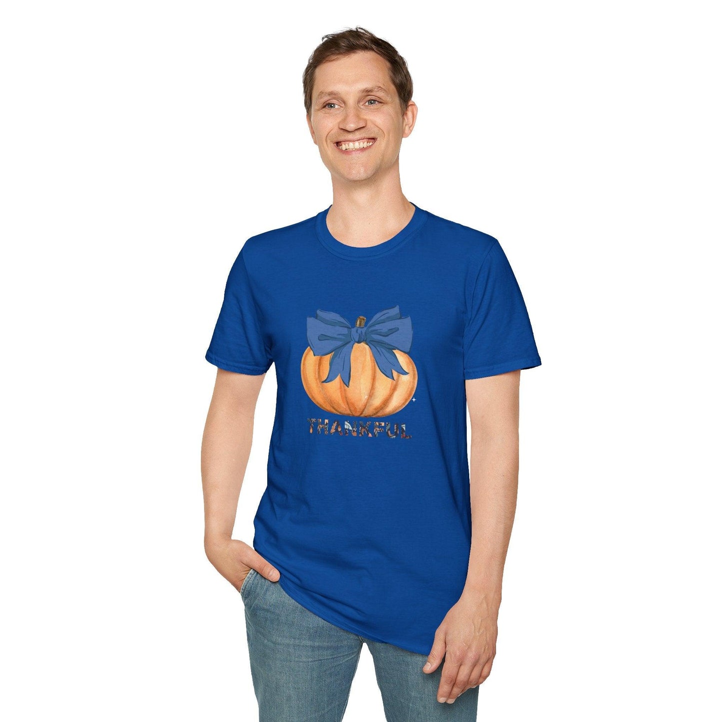 Thankful Pumpkin Tee - A Heart Full of Gratitude! 🧡💙 Unisex Tee - Whippie's