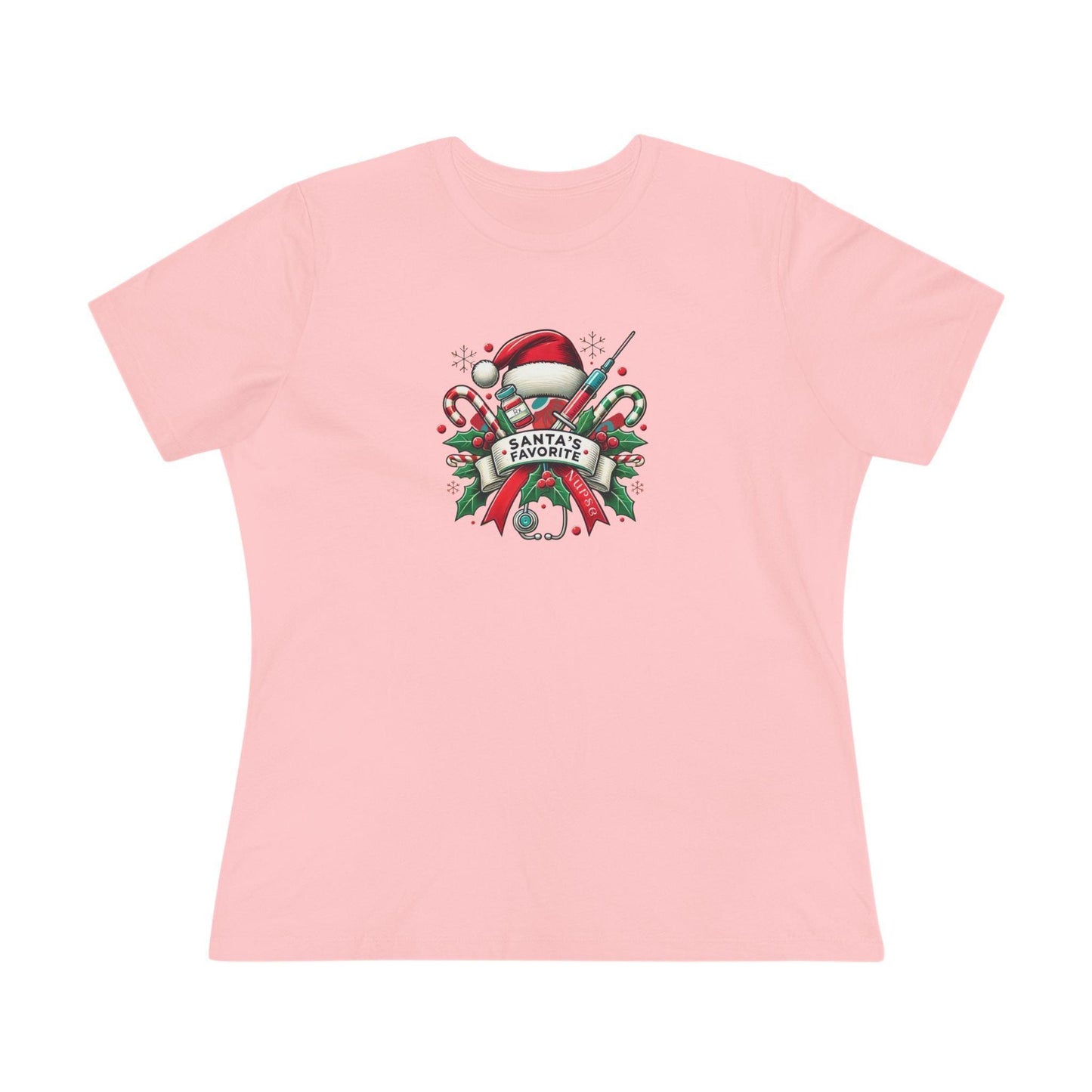 Santa's Favorite School Nurse - Women's Softstyle Tee - Whippie's