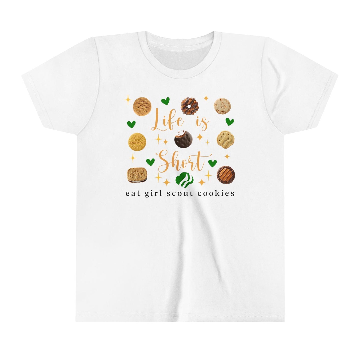 Life is Short, Eat Girl Scout Cookies Youth Tee 🍪❤️ - Whippie's