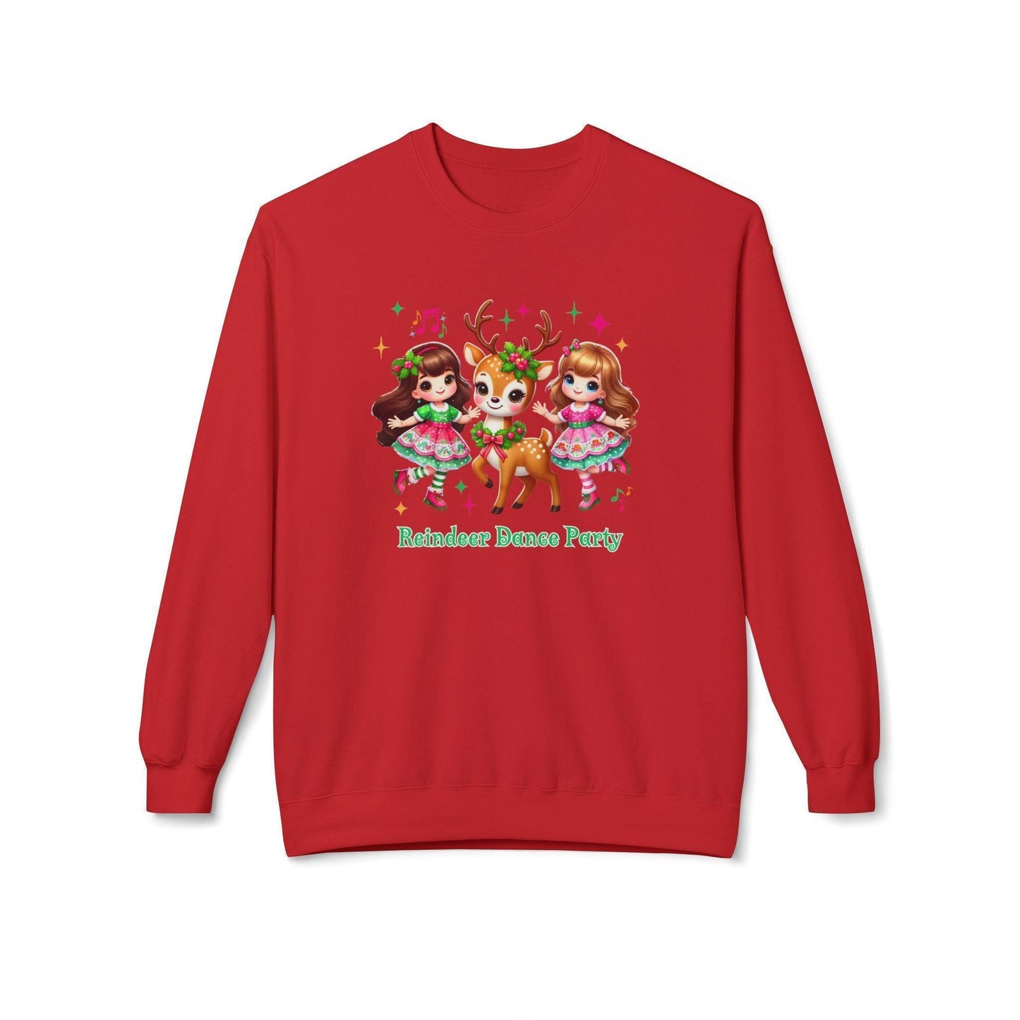 Reindeer Dance Party 🦌 Unisex Fleece Sweatshirt 🎄🎁 - Whippie's