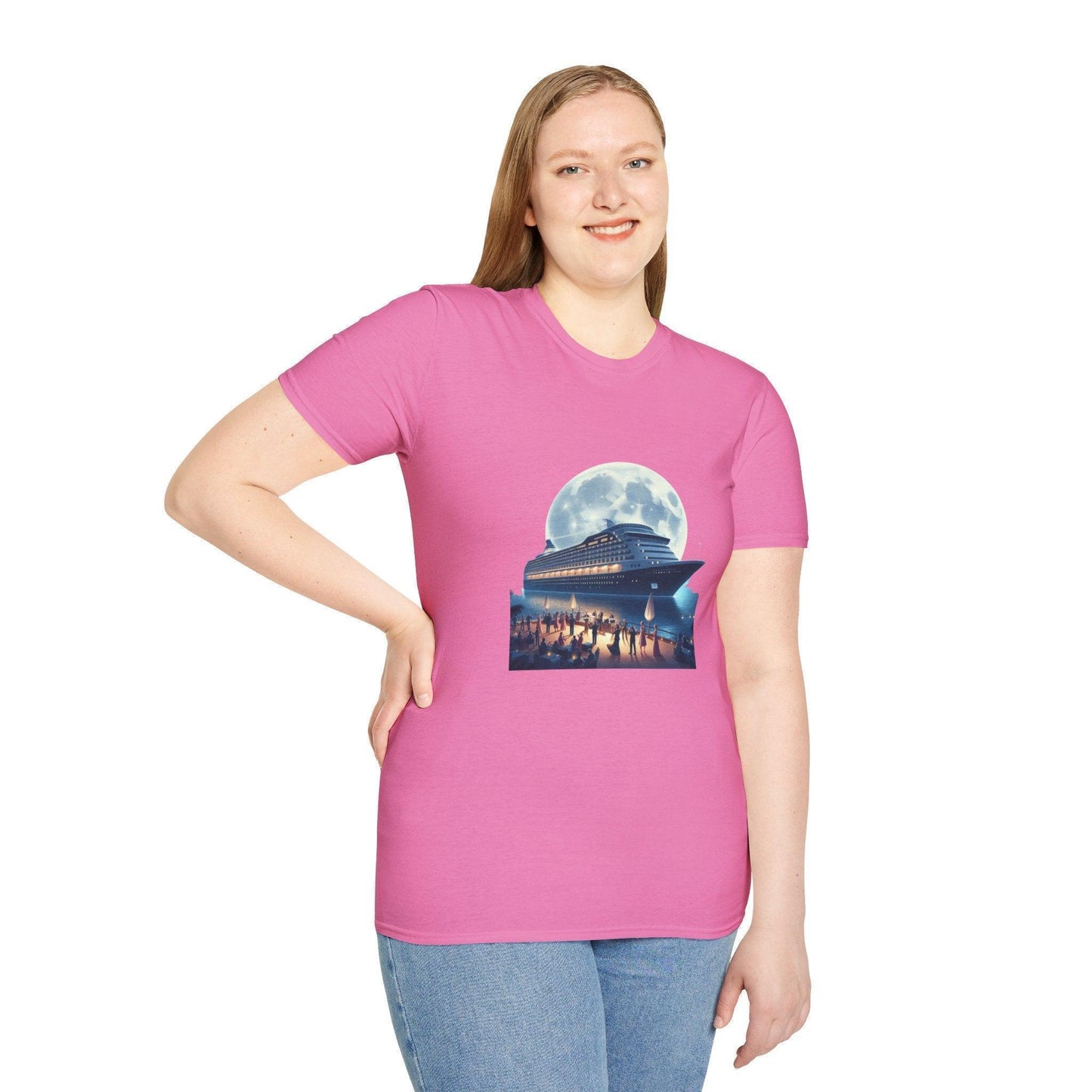 Moonlight Cruise Party 🛳️ Unisex T-Shirt - Dance the Night Away! 🌕 - Whippie's