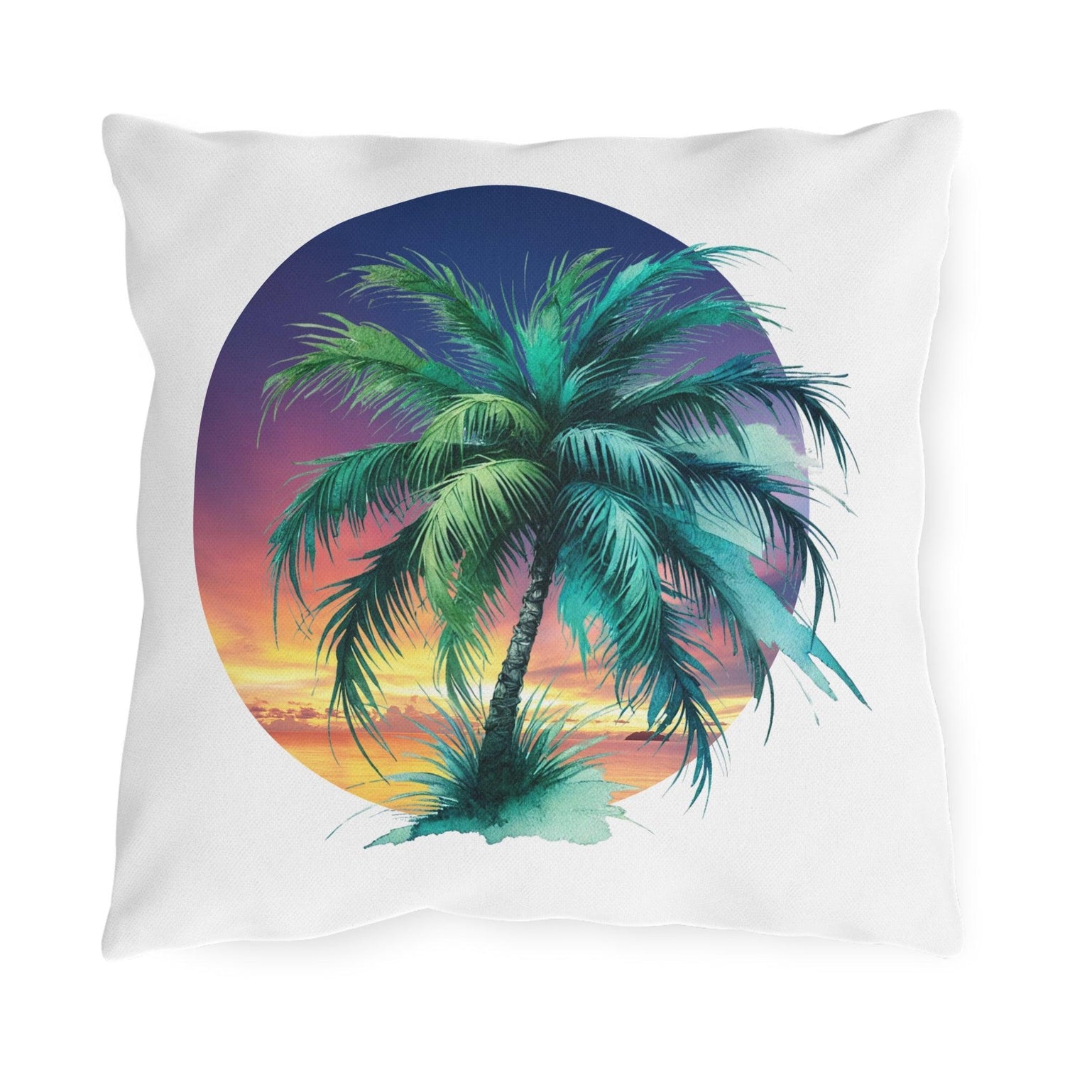 🌅 Tropical Sunset Paradise 🌴 Outdoor Pillow ✨ Bring the tropical vibes home! - Whippie's