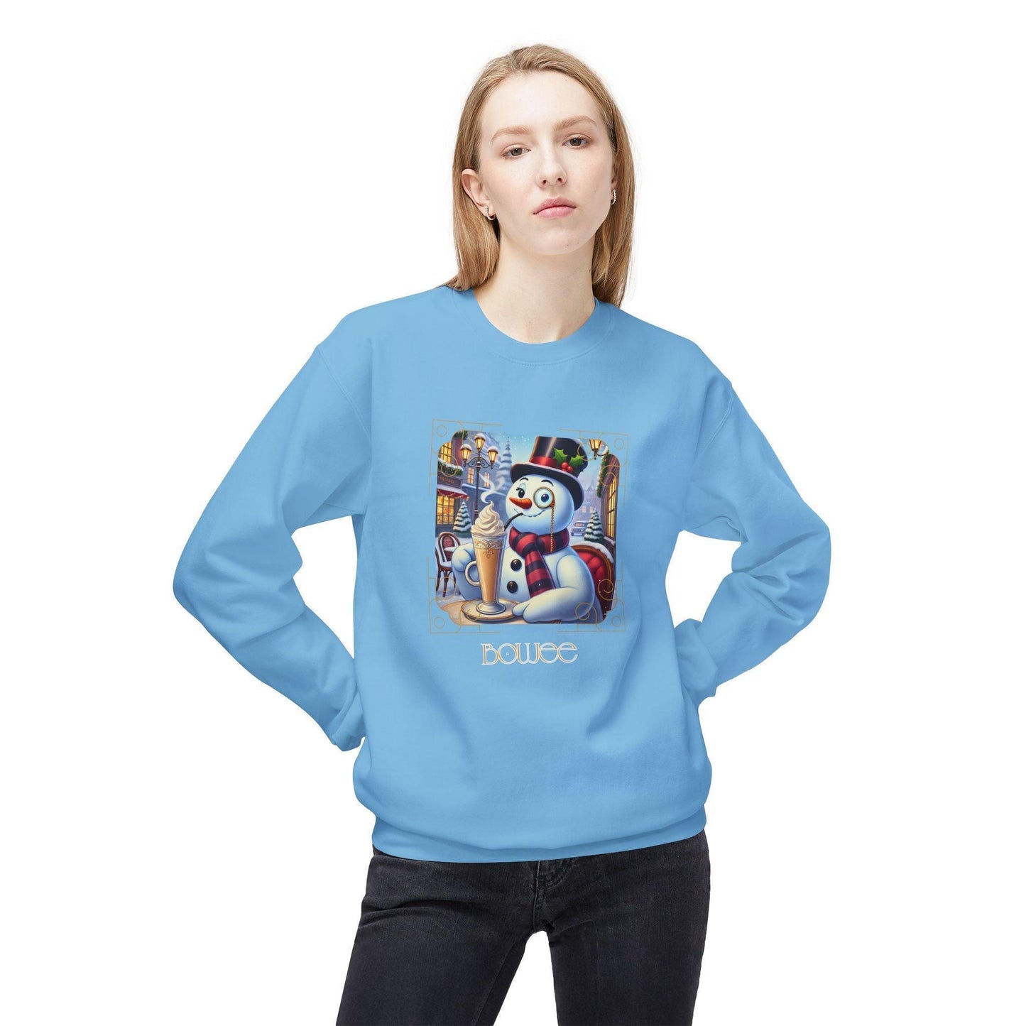 ☃️ Boujee Snowman ☕ Unisex Fleece Sweatshirt ✨ - Whippie's
