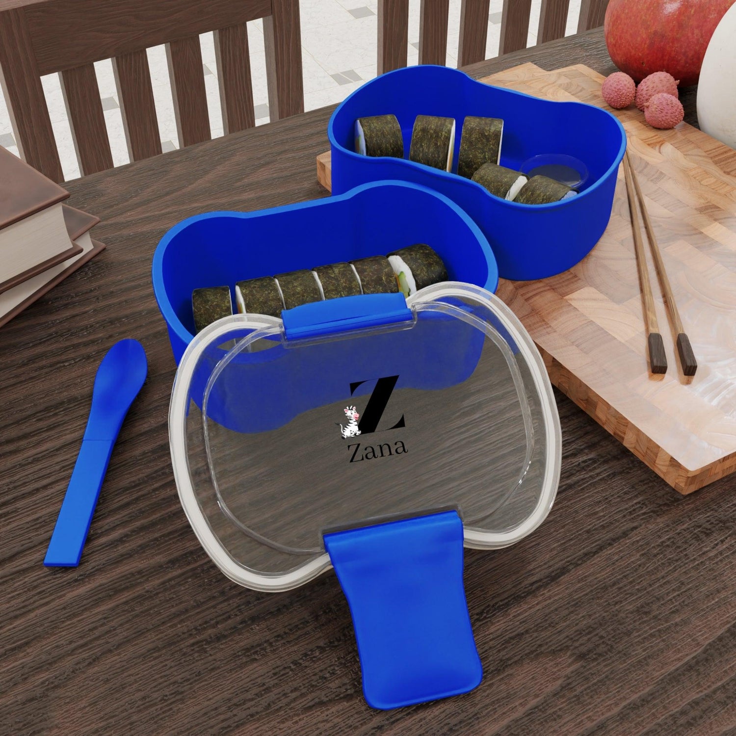 Alphabet Adventures: Letter Z - Zany Zebra Two-Tier Bento Box - Personalizable - Whippie's