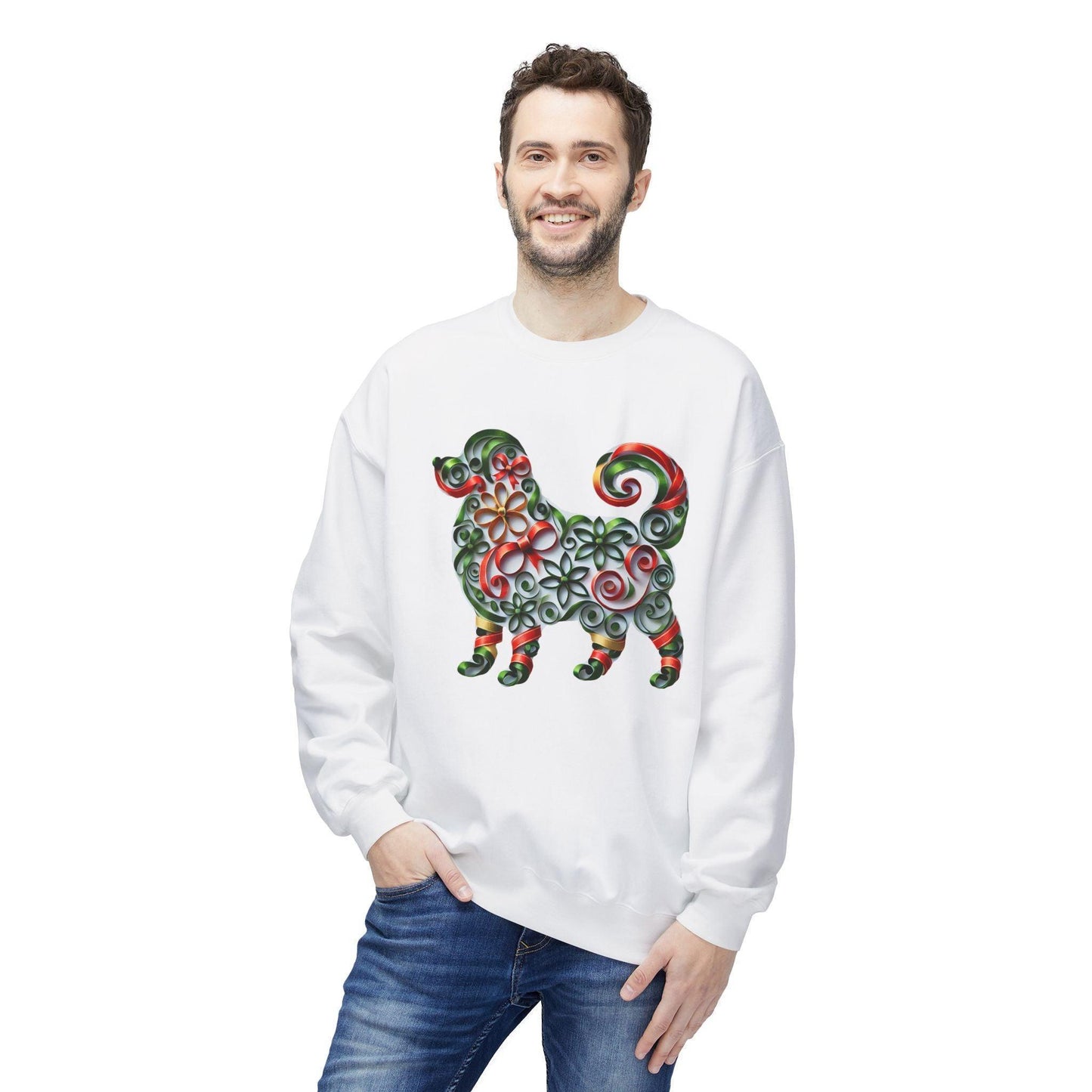 🐶 Merry Woofmas! 🎄 Unisex Fleece Sweatshirt 🎁 - Whippie's