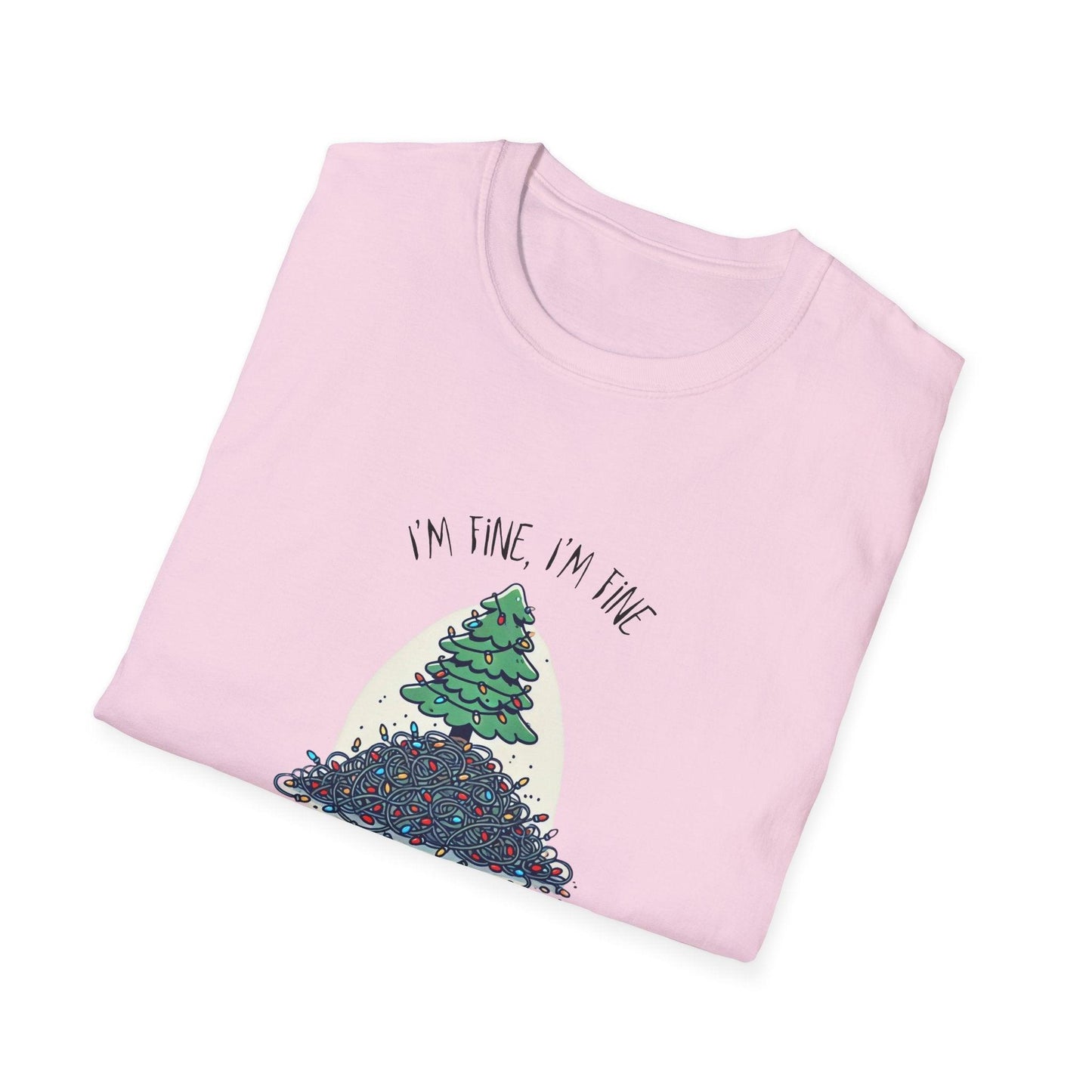 "I'm Fine, I'm Fine, Everything's Fine!" 🎄 - Christmas Stress 😅🎁 - Unisex Softstyle T-shirt - Whippie's