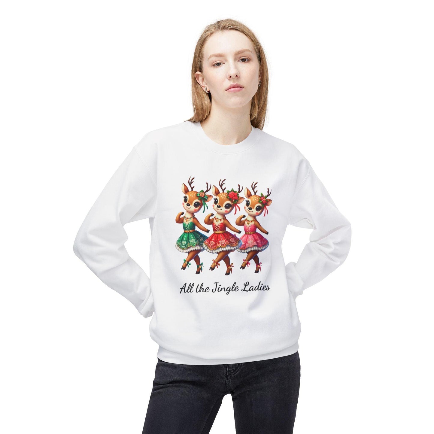 All the Jingle Ladies 🦌 🎅 Unisex Fleece Sweatshirt ✨ - Whippie's