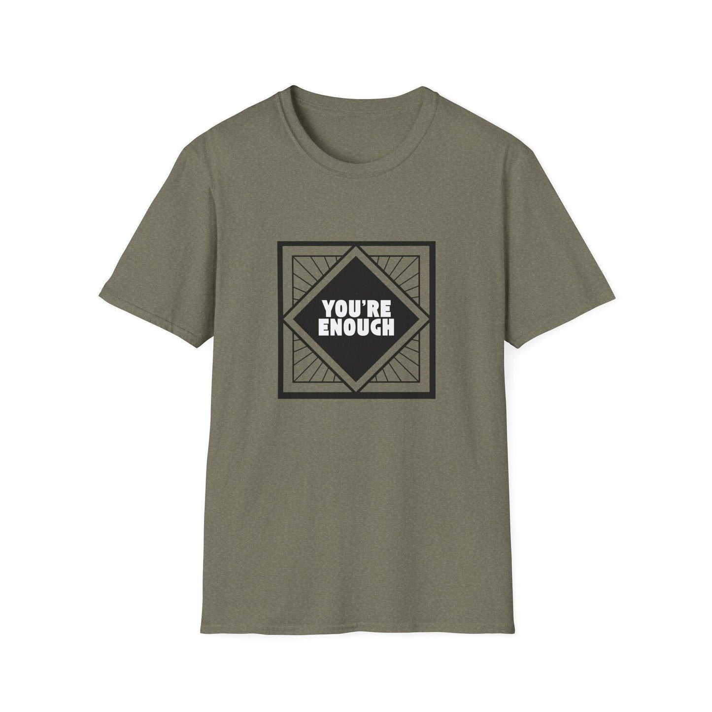 You're Enough - Simple Black Frame - Unisex T-Shirt - Whippie's