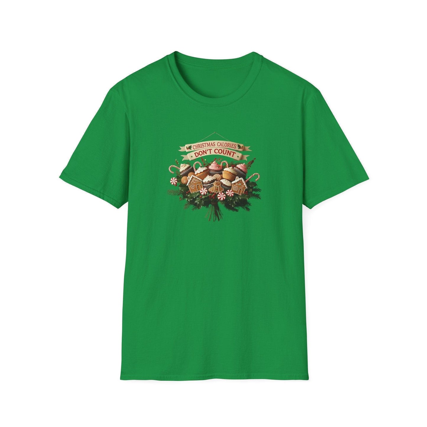 Christmas Calories Don't Count 🎅🎄 - Unisex Softstyle T-Shirt 🍪🎁 - Whippie's