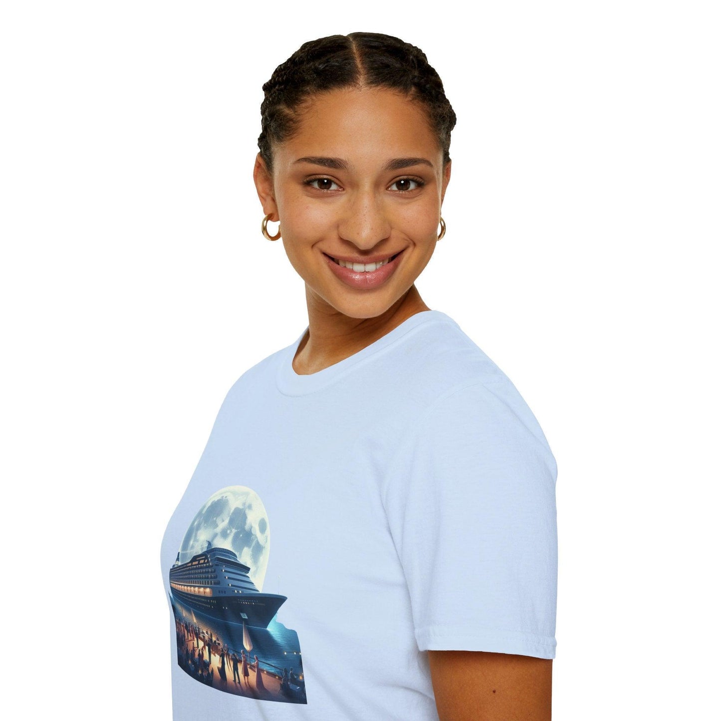 Moonlight Cruise Party 🛳️ Unisex T-Shirt - Dance the Night Away! 🌕 - Whippie's