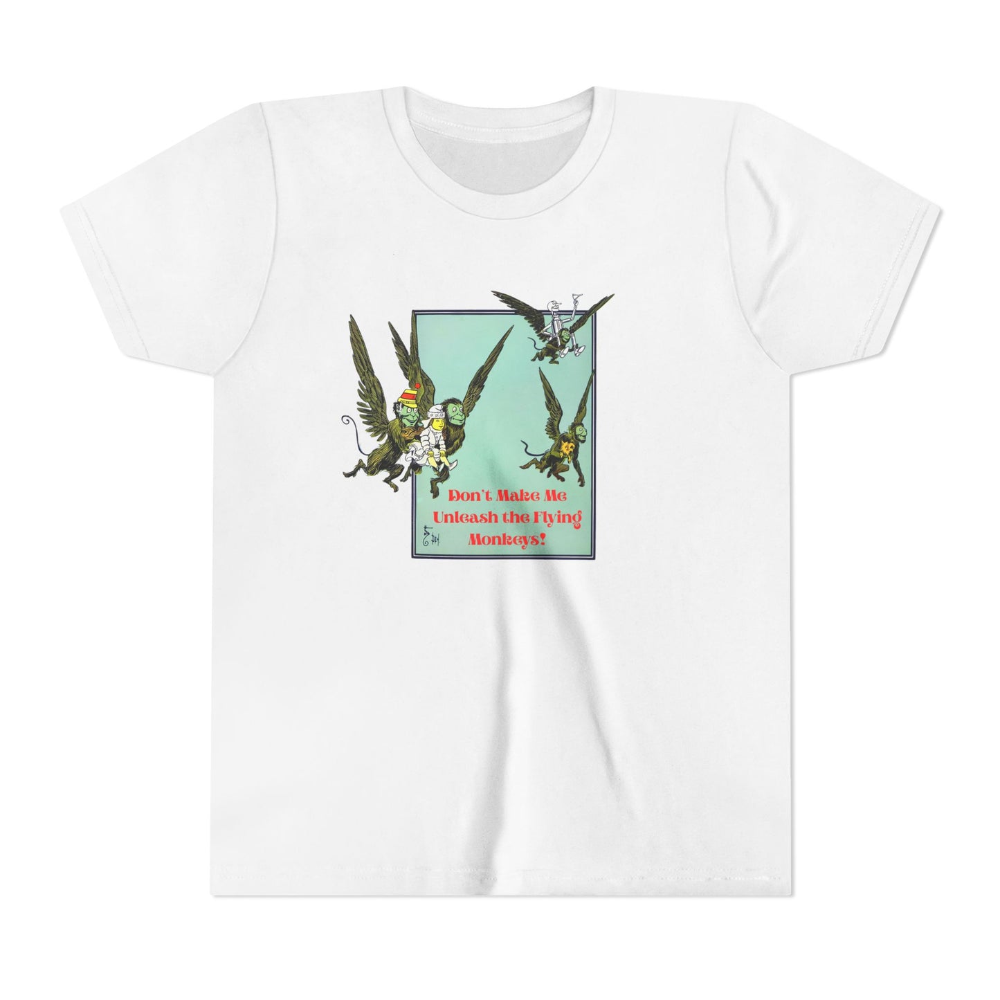 Wizard of Oz Don't Make Me Unleash the Flying Monkeys - Youth T-shirt - Whippie's