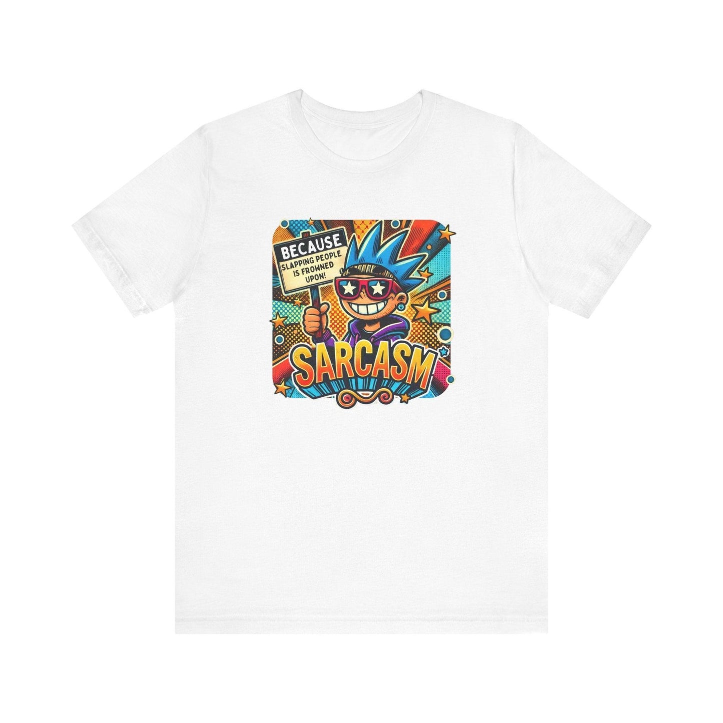🎭 Sarcasm: It's Better Than Slapping 😉 Unisex Jersey Tee ✨ - Whippie's