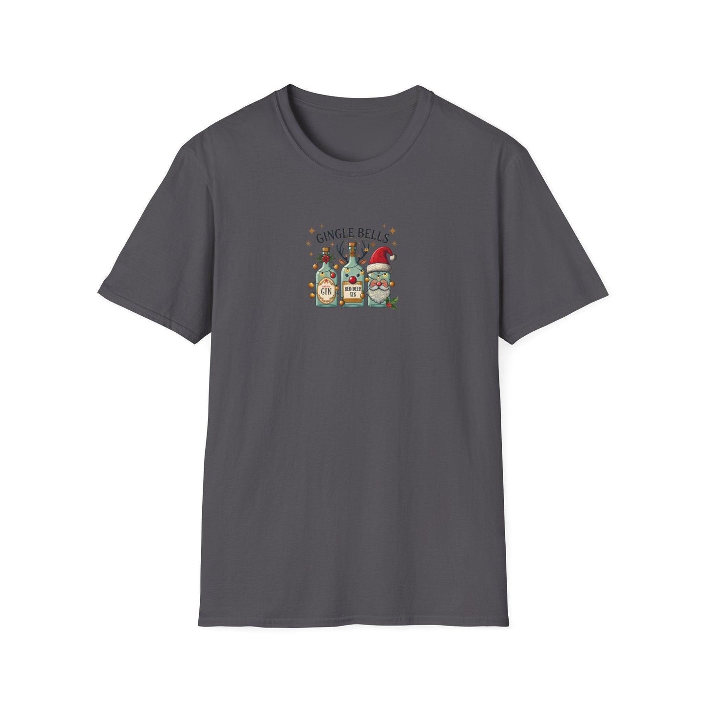 Gingle Bells, Gin All the Way! 🎄🎅🍸 - Unisex Softstyle T-shirt - Whippie's