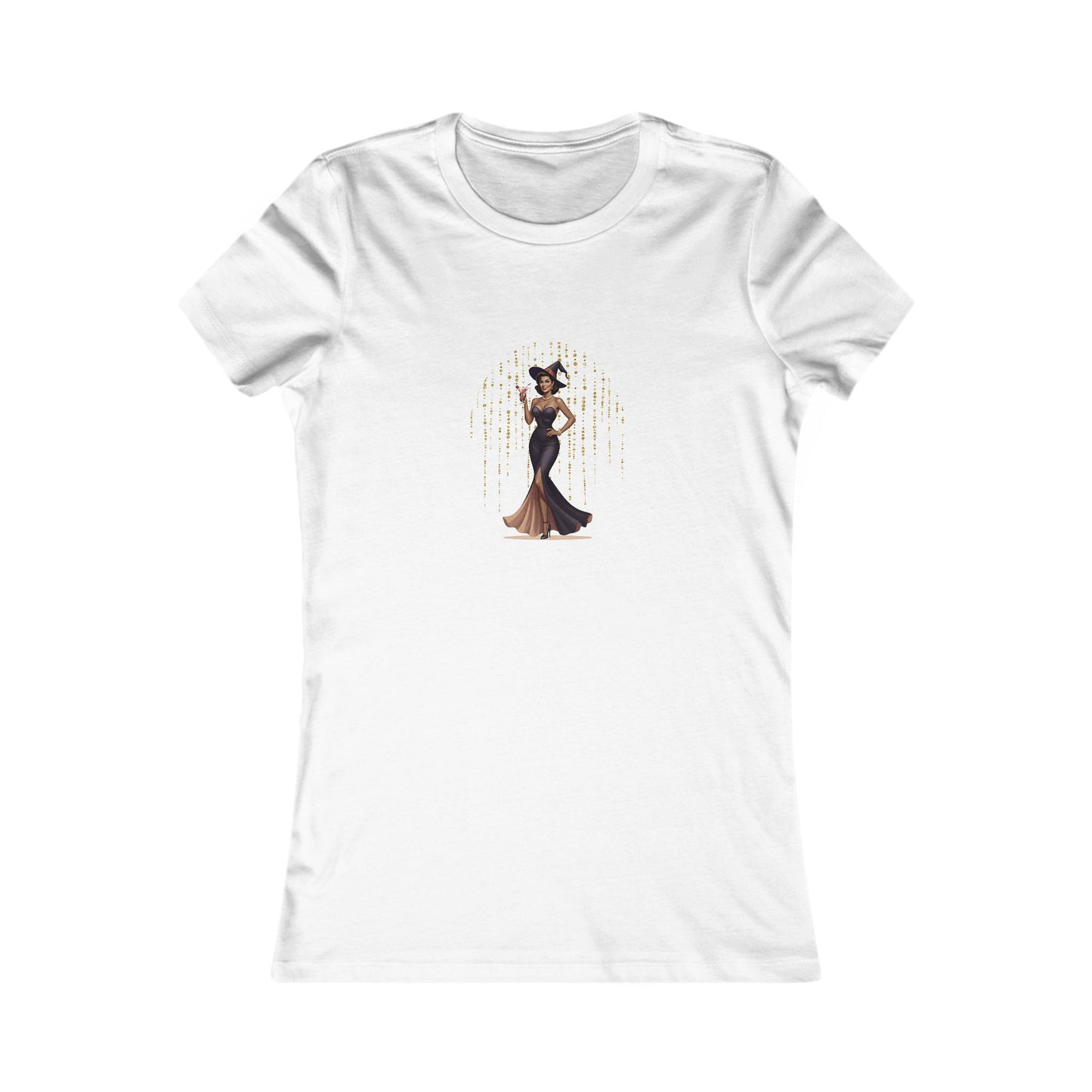 Midnight Glamour: Bewitching Pinup Halloween Tee