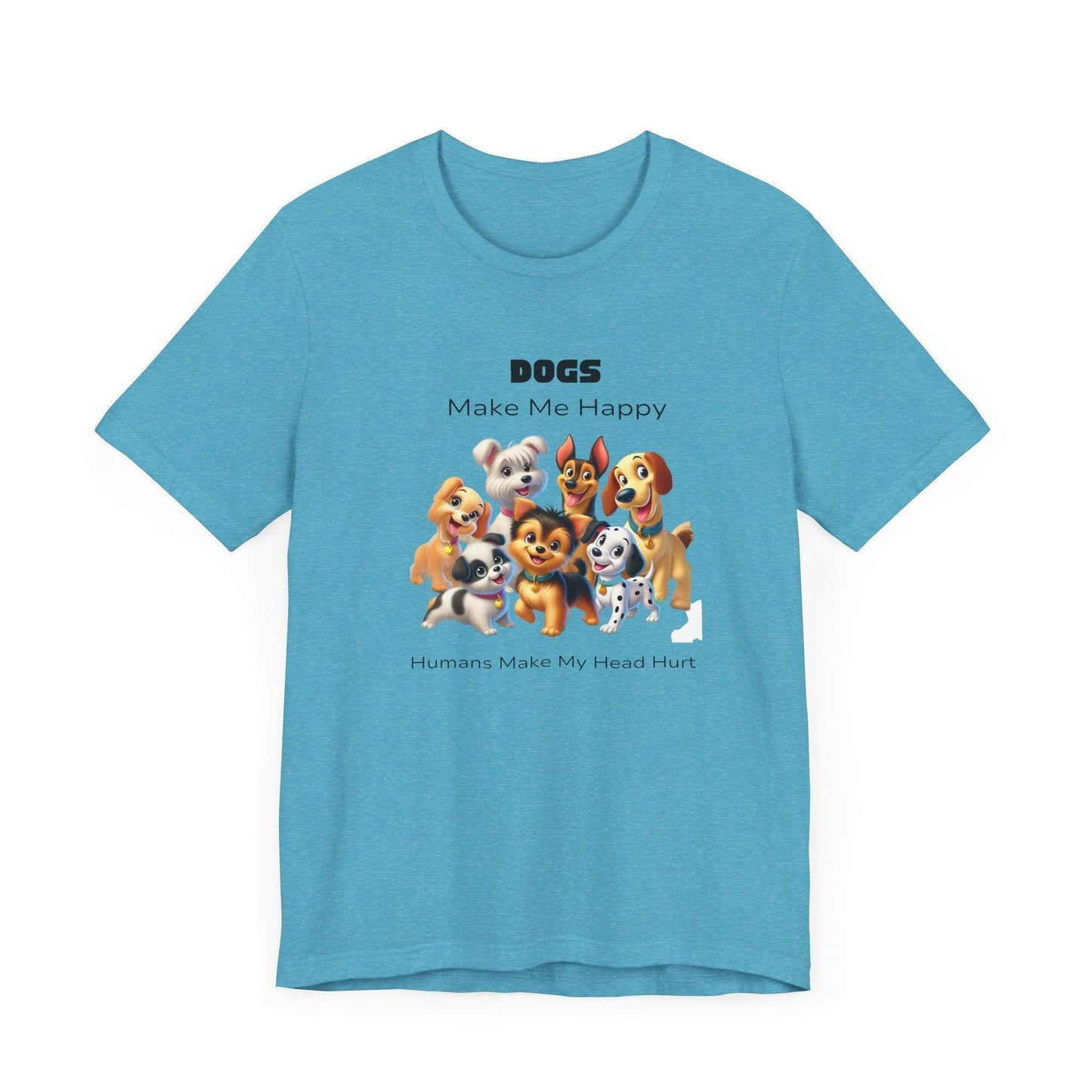 🐶 Dogs Make Me Happy 😊 Unisex Jersey Tee ✨ Pawsitive vibes only! 🐾 - Whippie's