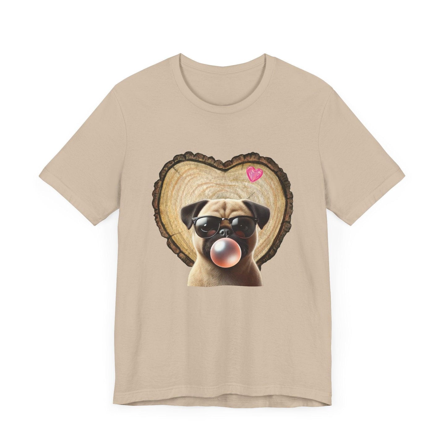 Pug Love - Unisex Jersey Tee - 🐶💕 Spread the Love with a Bubbly Pug! 💕🐶 - Whippie's