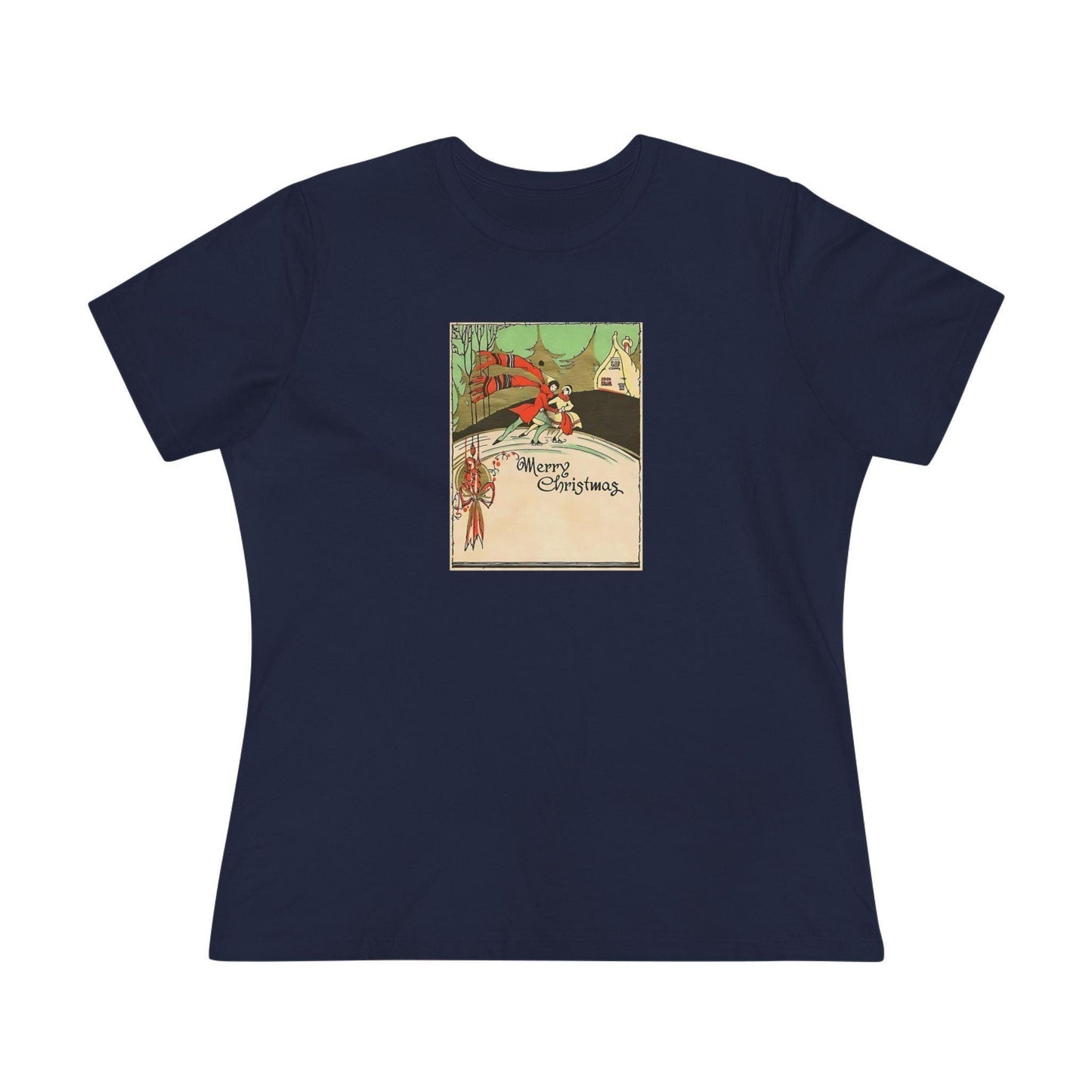 Merry Christmas - Ice Skating Couple - Women's Tee - Whippie's
