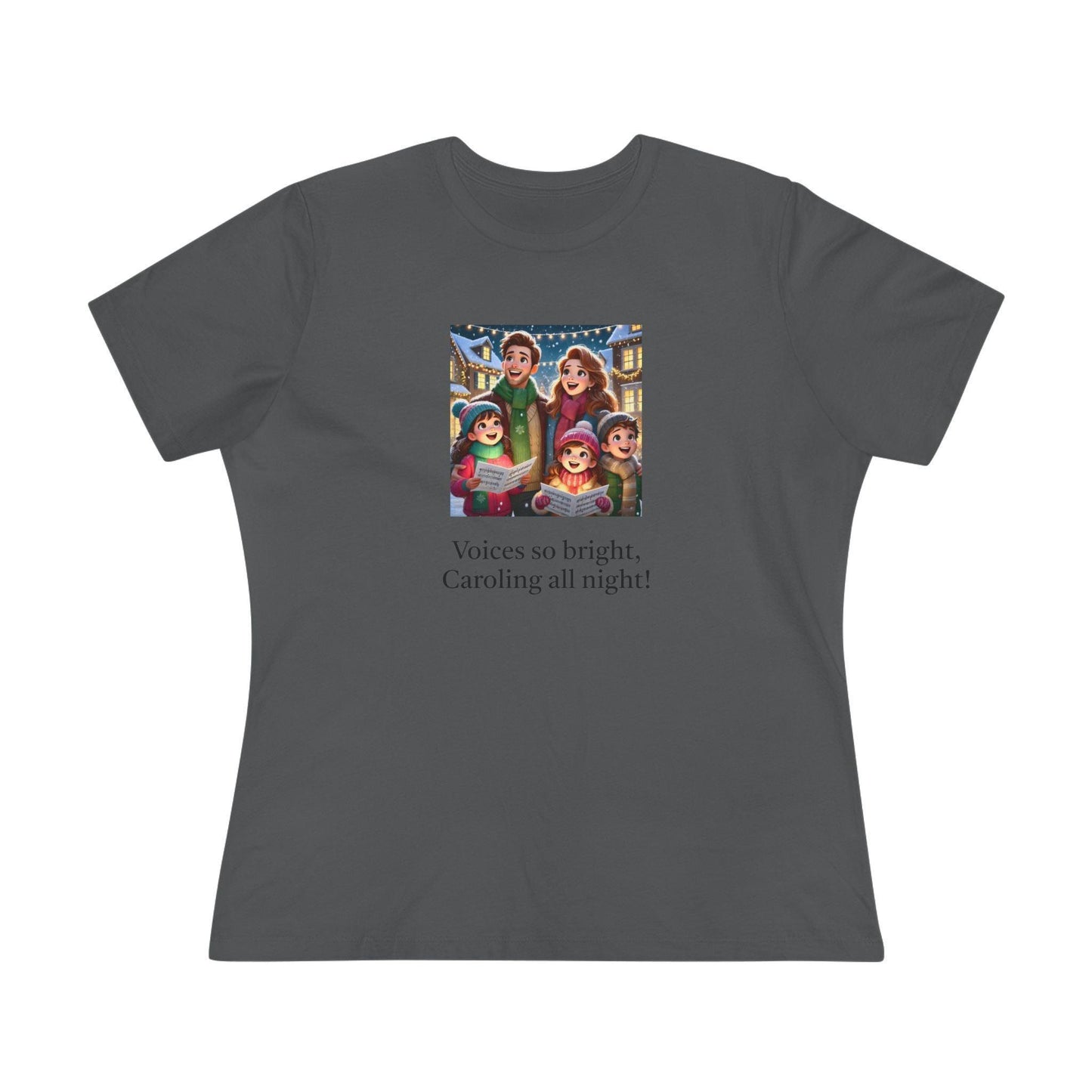 Voices so bright, Caroling all night! - Women's Softstyle Tee - Whippie's
