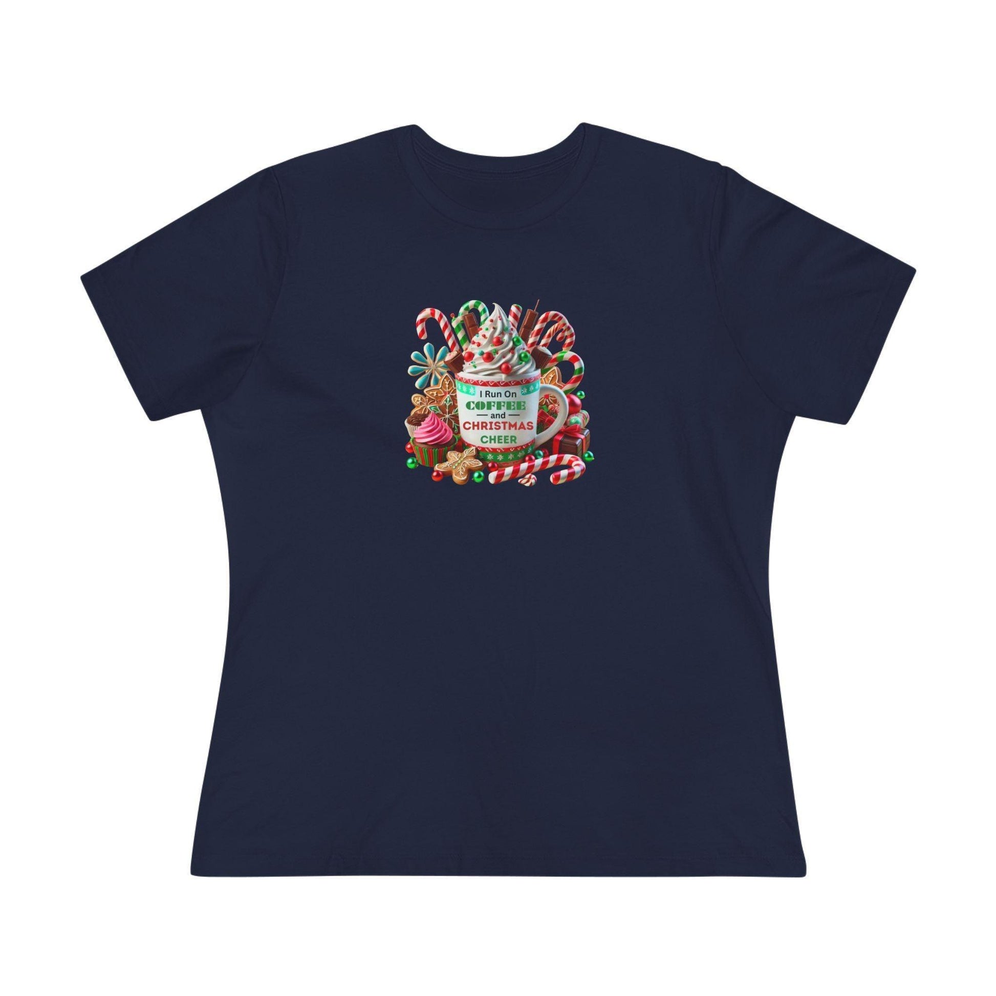 ☕🎄 I Run on Coffee & Christmas Cheer 🎁🌟 - Women's Softstyle Tee - Whippie's