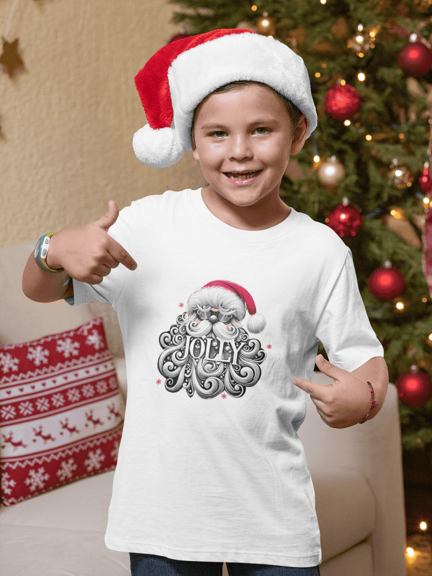 Jolly Santa 😎🎅 - Kids Unisex Heavy Cotton Tee - Whippie's