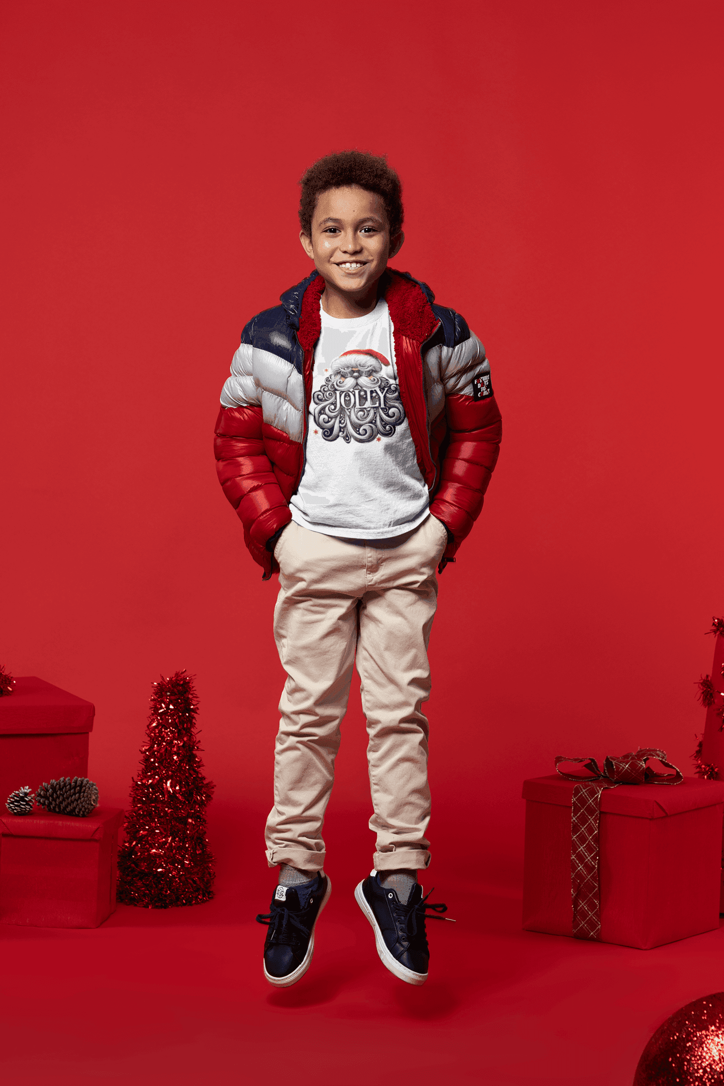 Jolly Santa 😎🎅 - Kids Unisex Heavy Cotton Tee - Whippie's