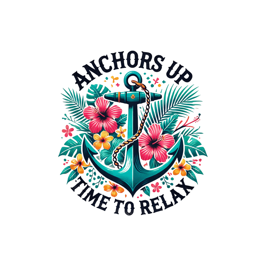 Anchors Up - Time to Relax - Unisex Tee! ๐บโ๏ธ - Whippie's