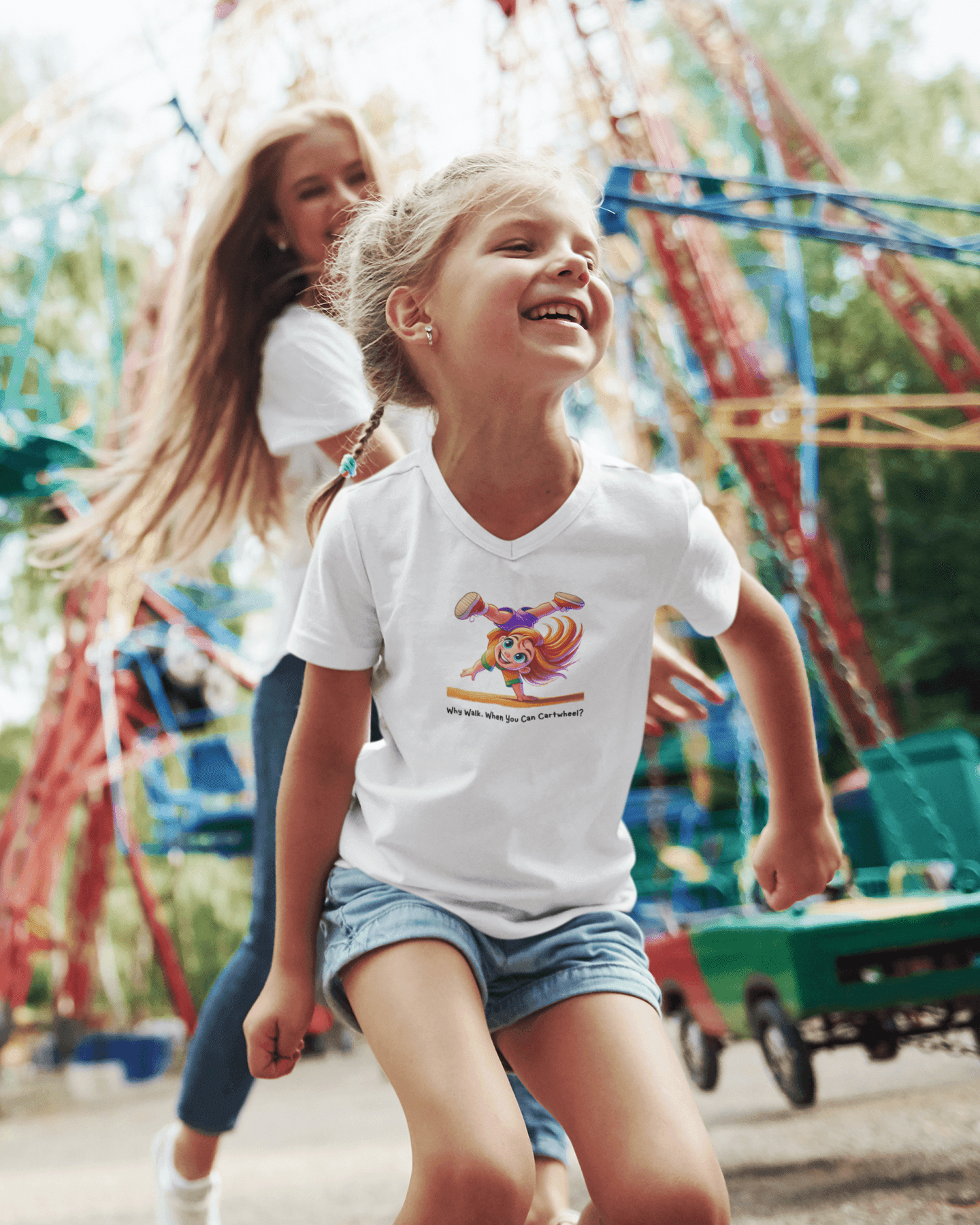 Why Walk When You Can Cartwheel?" Kids' Tee! ๐คธโโ๏ธ - Whippie's