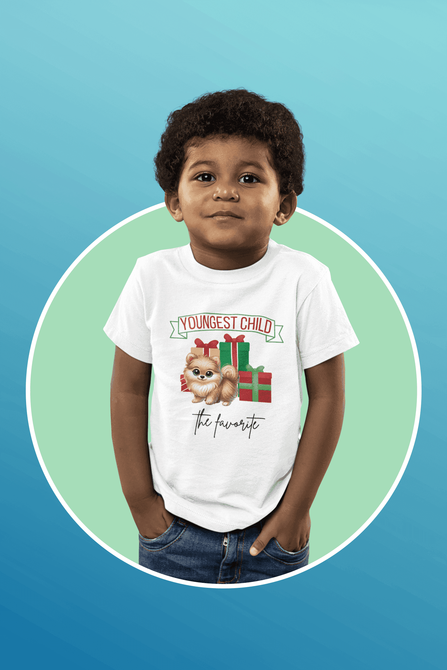 Youngest Child, The Favorite 🎁🐶 Pomeranian - Kids' Tee! 🎁👑 - Whippie's